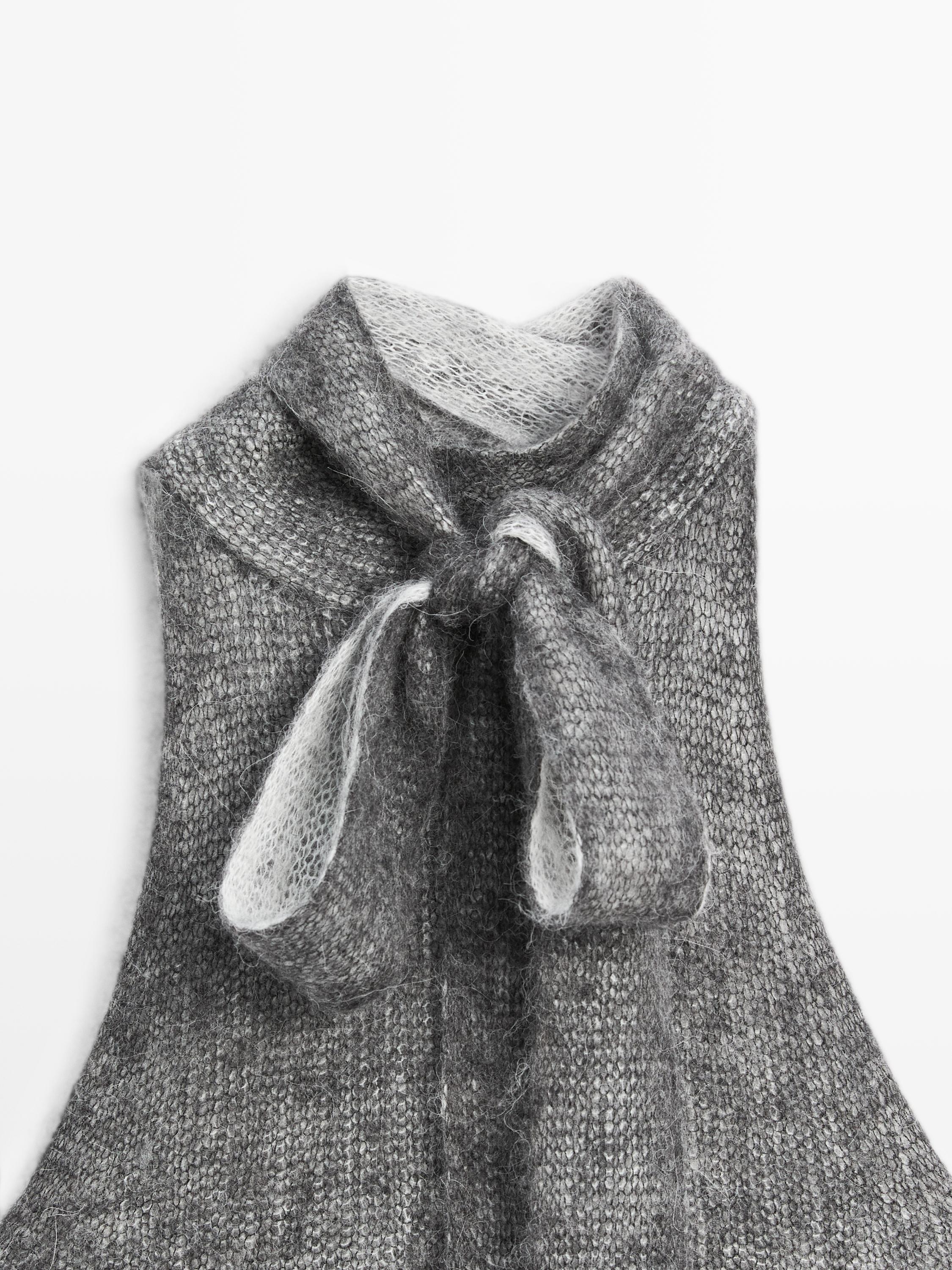 Alpaca and wool knit halterneck top