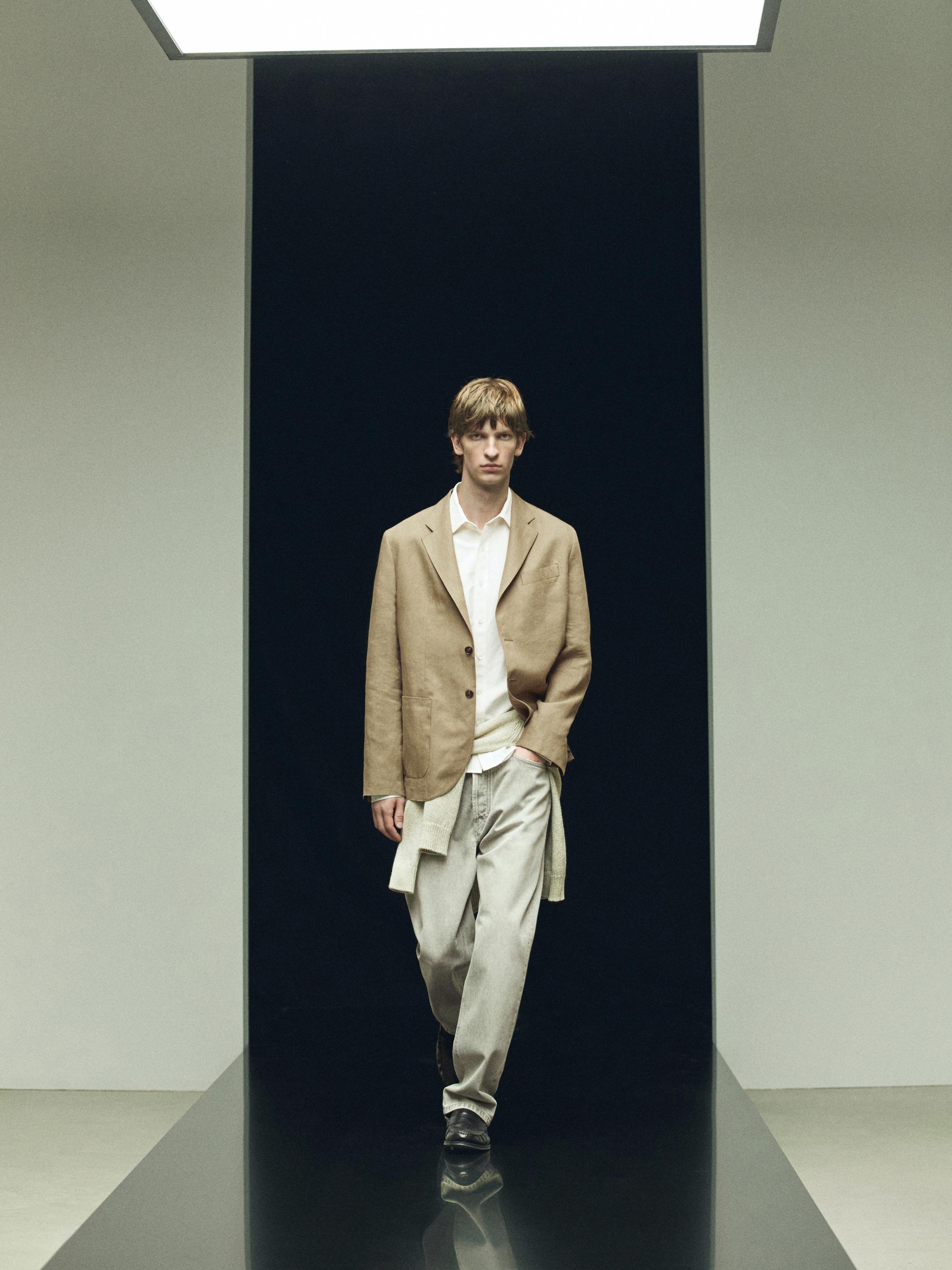 100% linen blazer — GREENISH