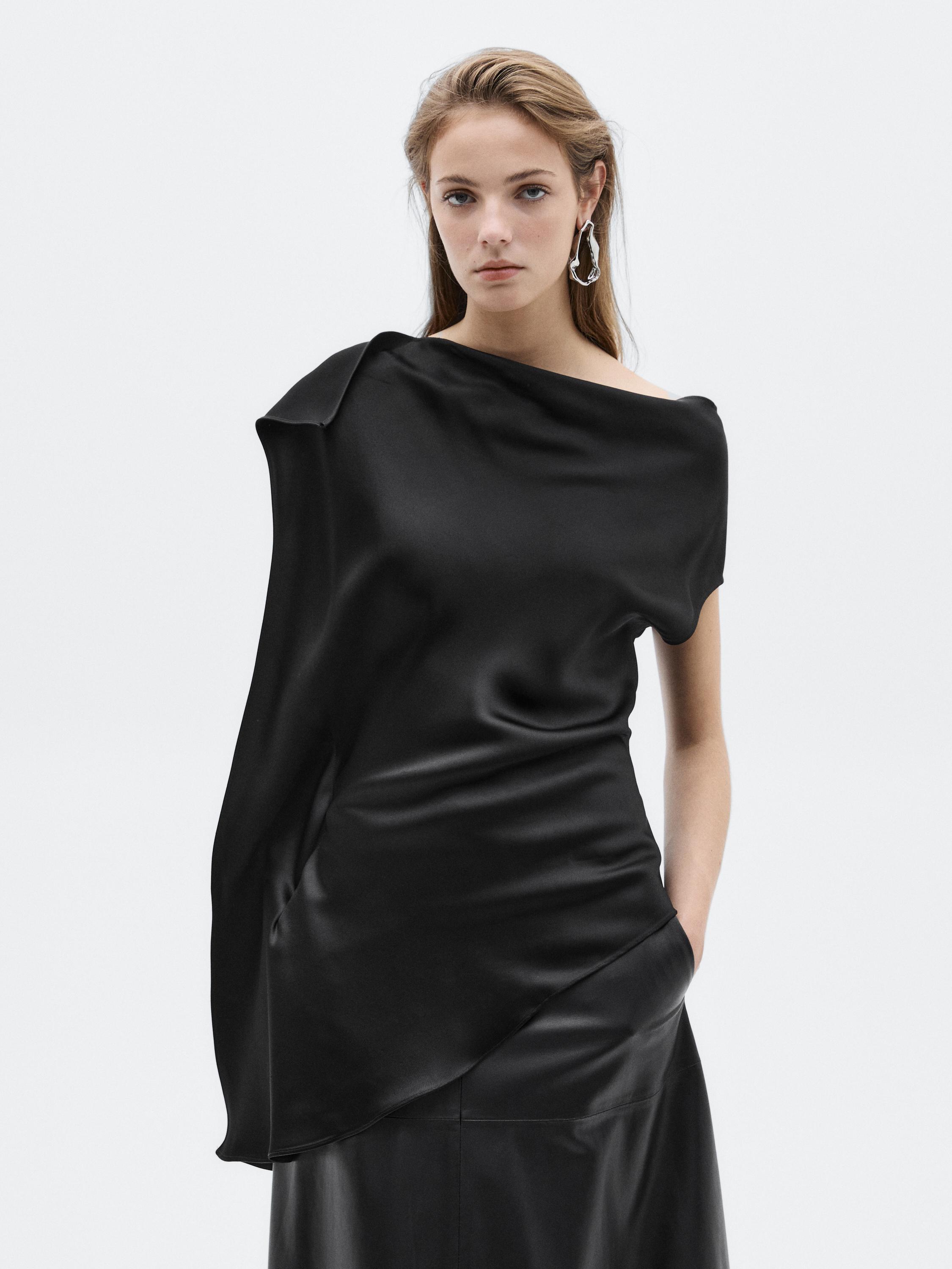 Asymmetric satin top - LIMITED