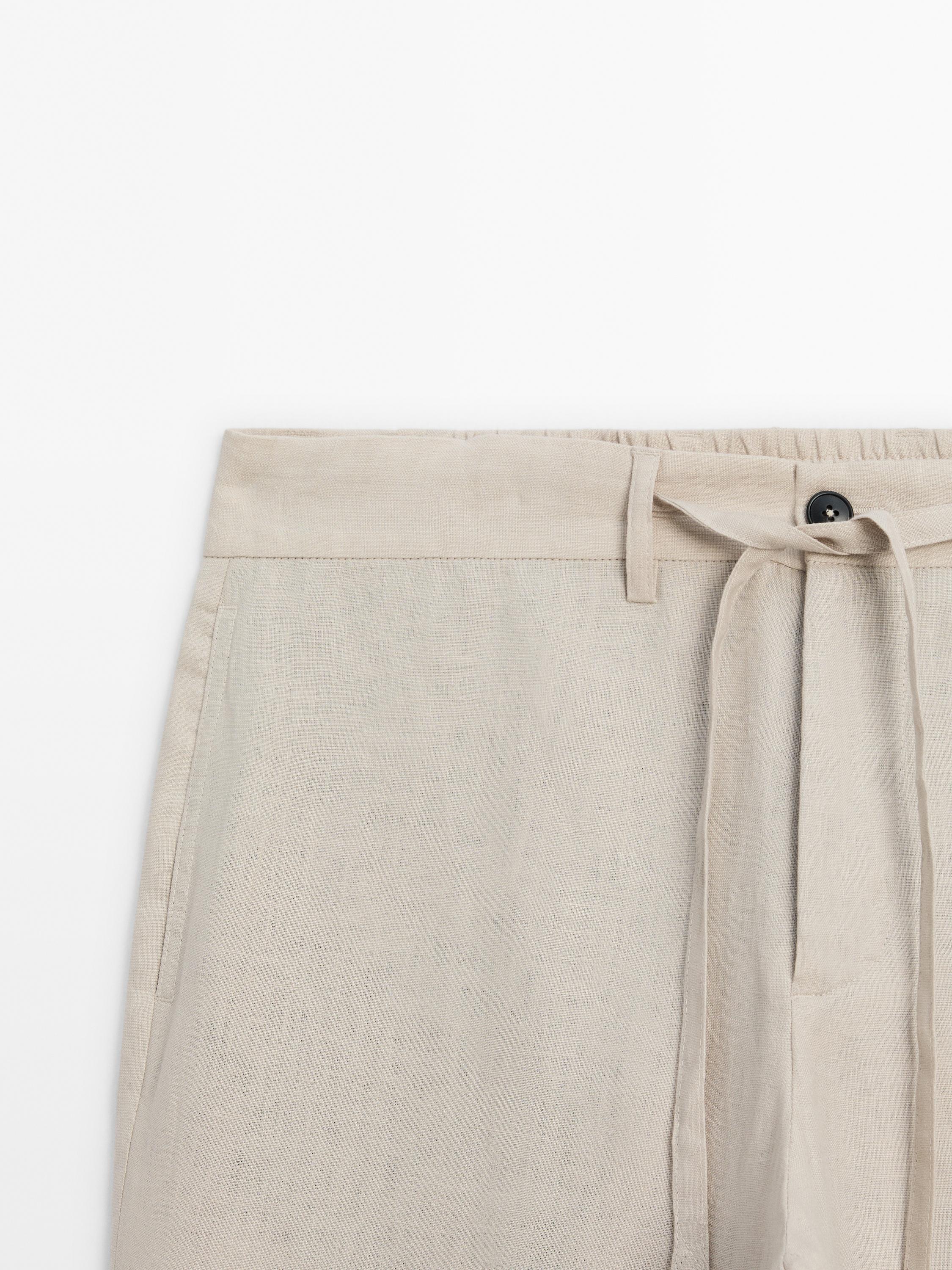 100% linen co-ord trousers