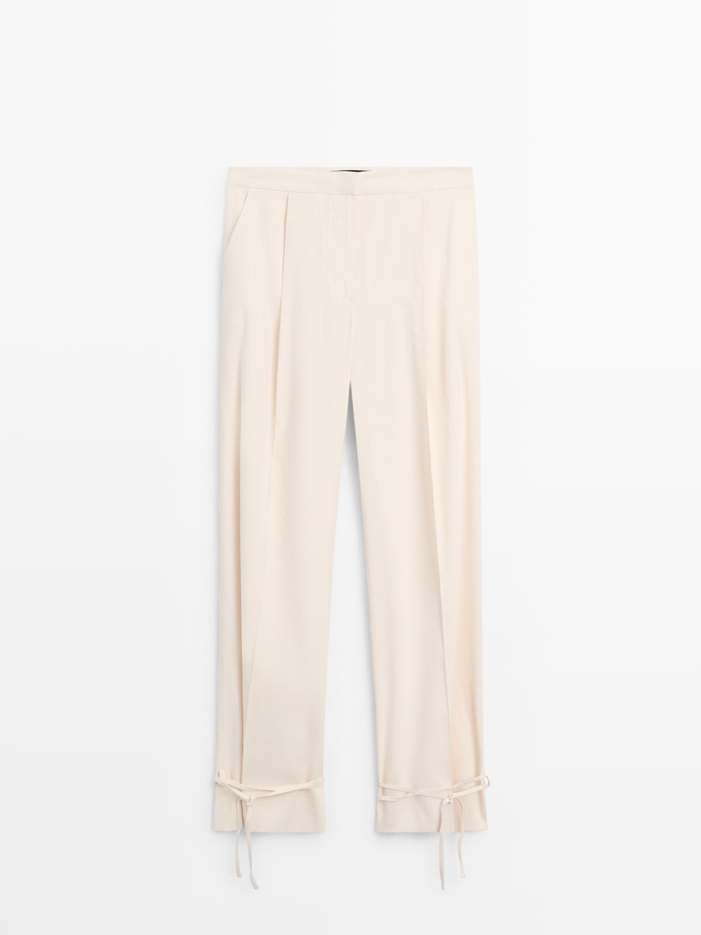 Flowing barrel fit trousers