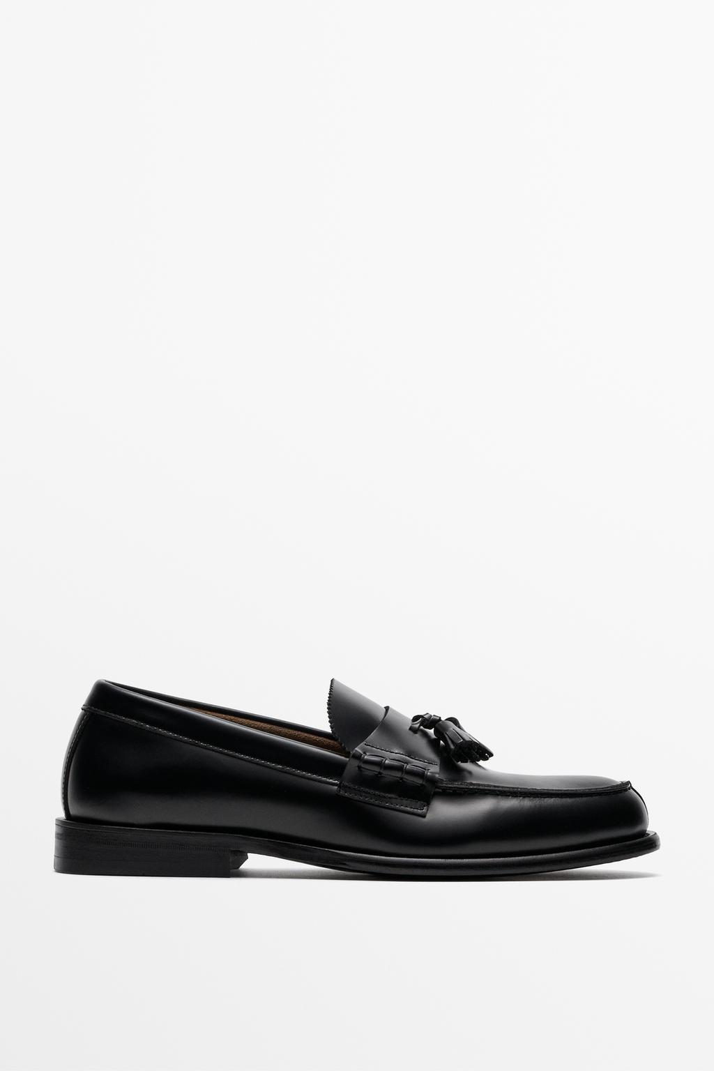 Leather tassel loafer
