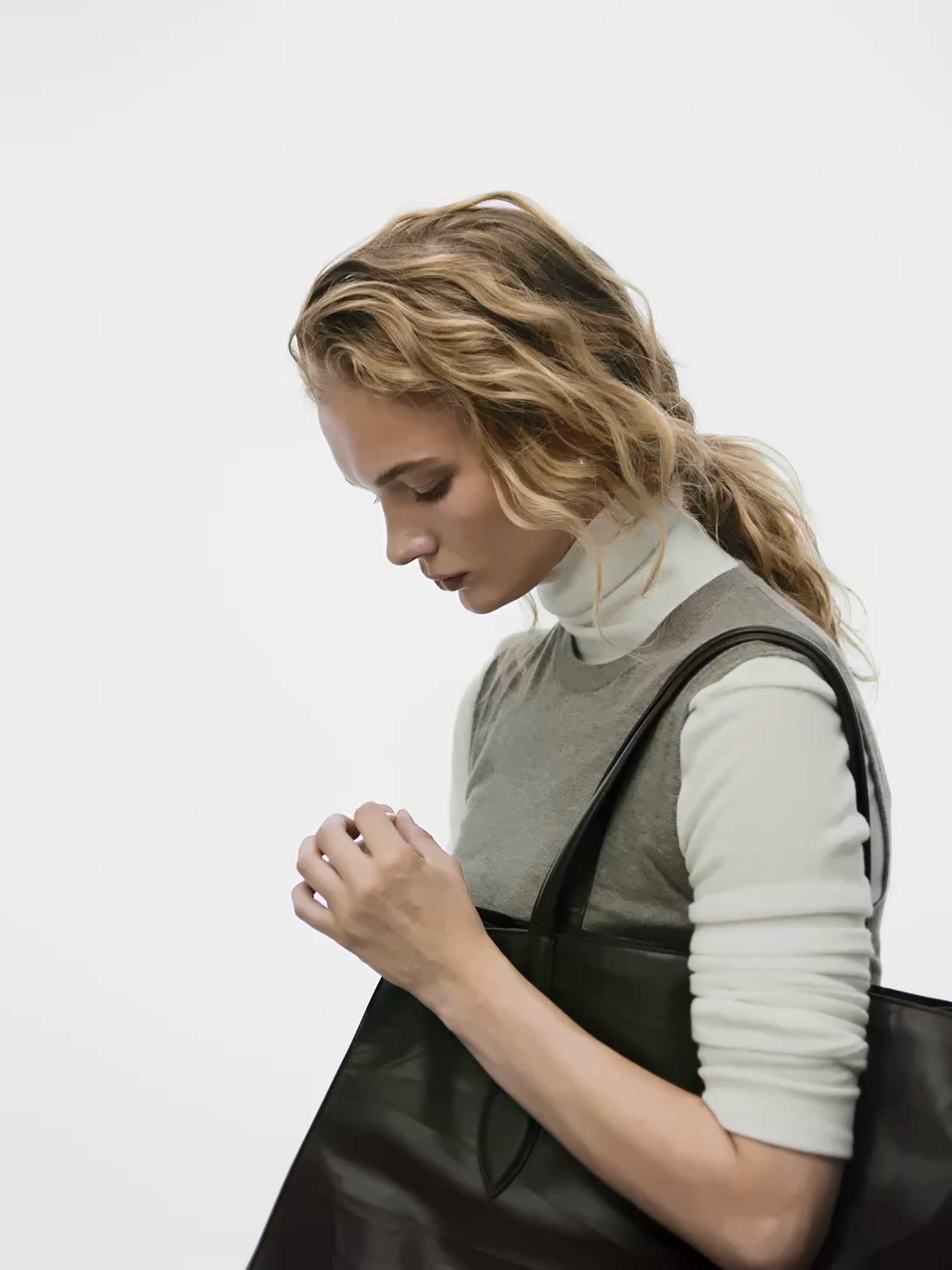 Mini nappa leather MD ICON tote bag