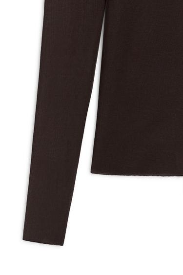100% silk funnel neck T-shirt - LIMITED EDITION — Chocolate 8