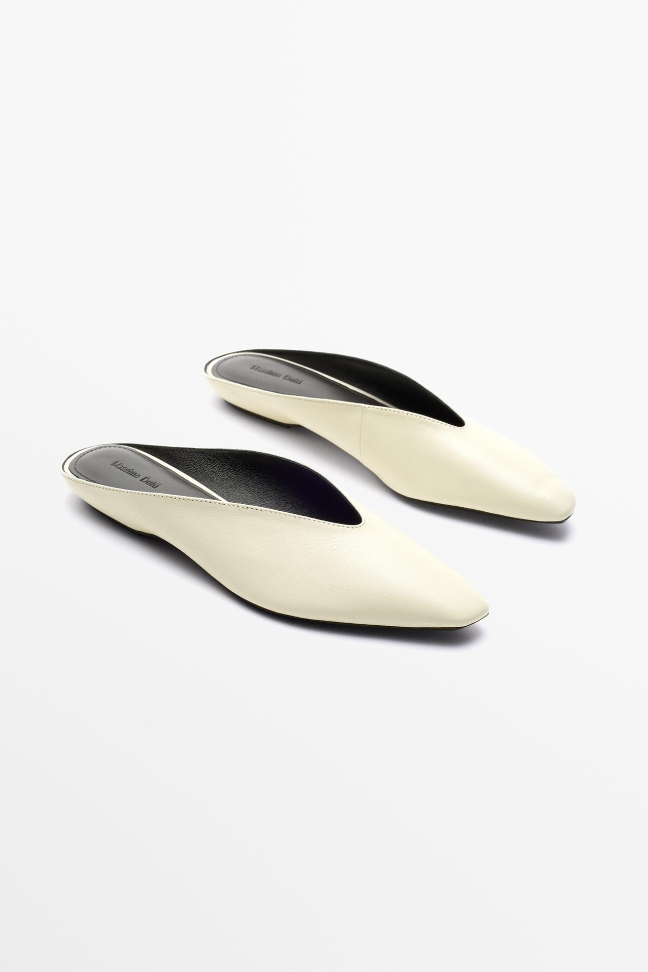 Soft leather mule — CREAM
