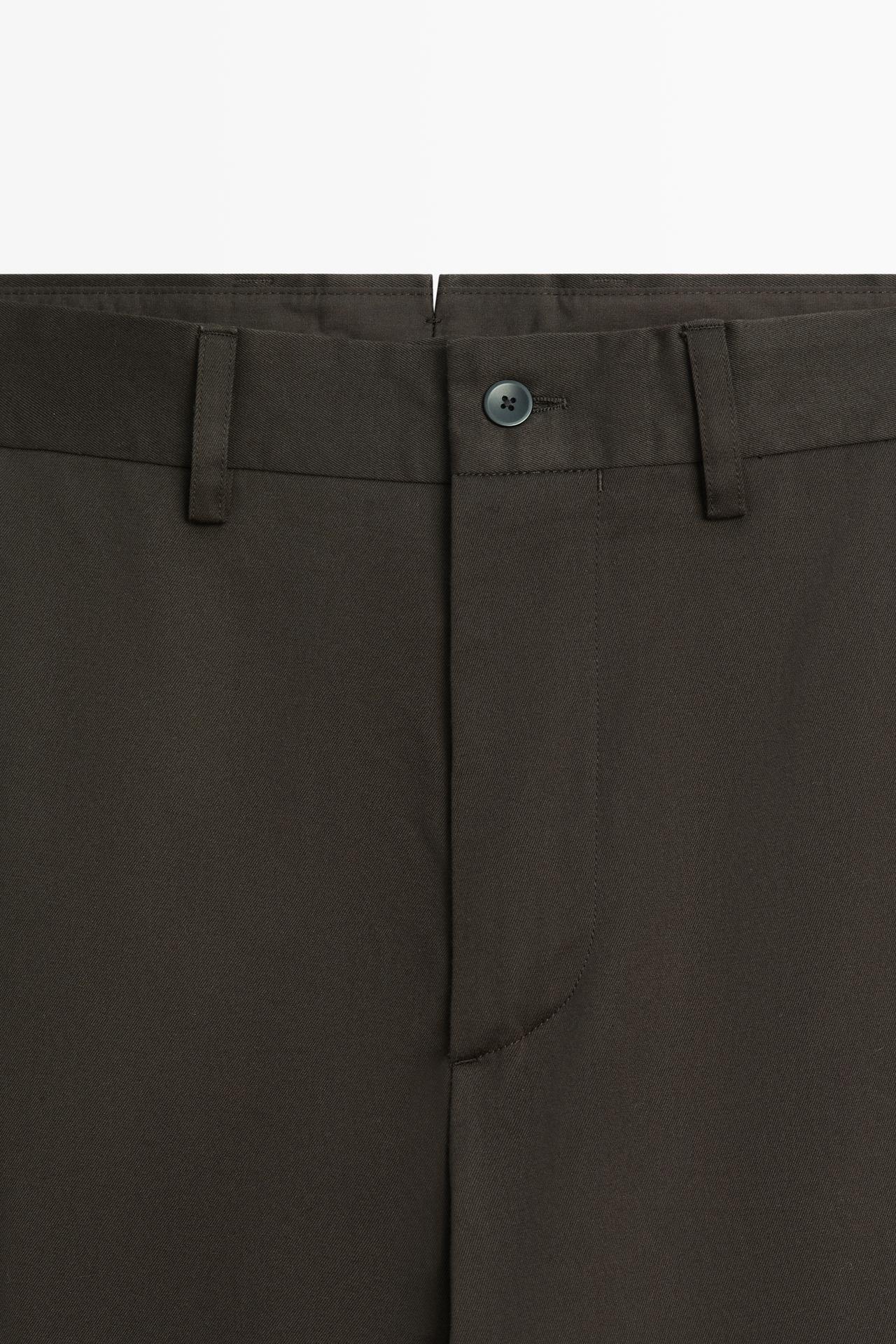 100% cotton wide-leg pants — BROWN