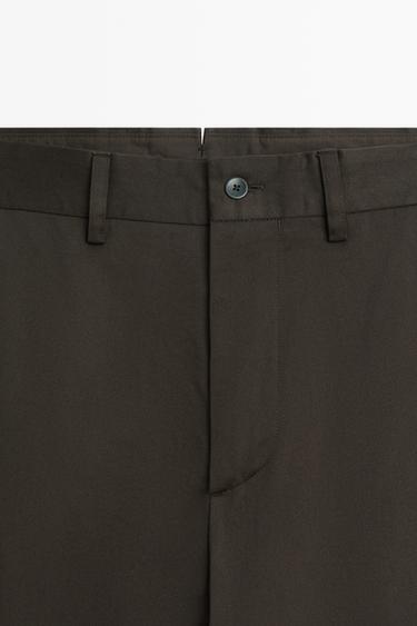 100% cotton wide-leg pants — BROWN 4