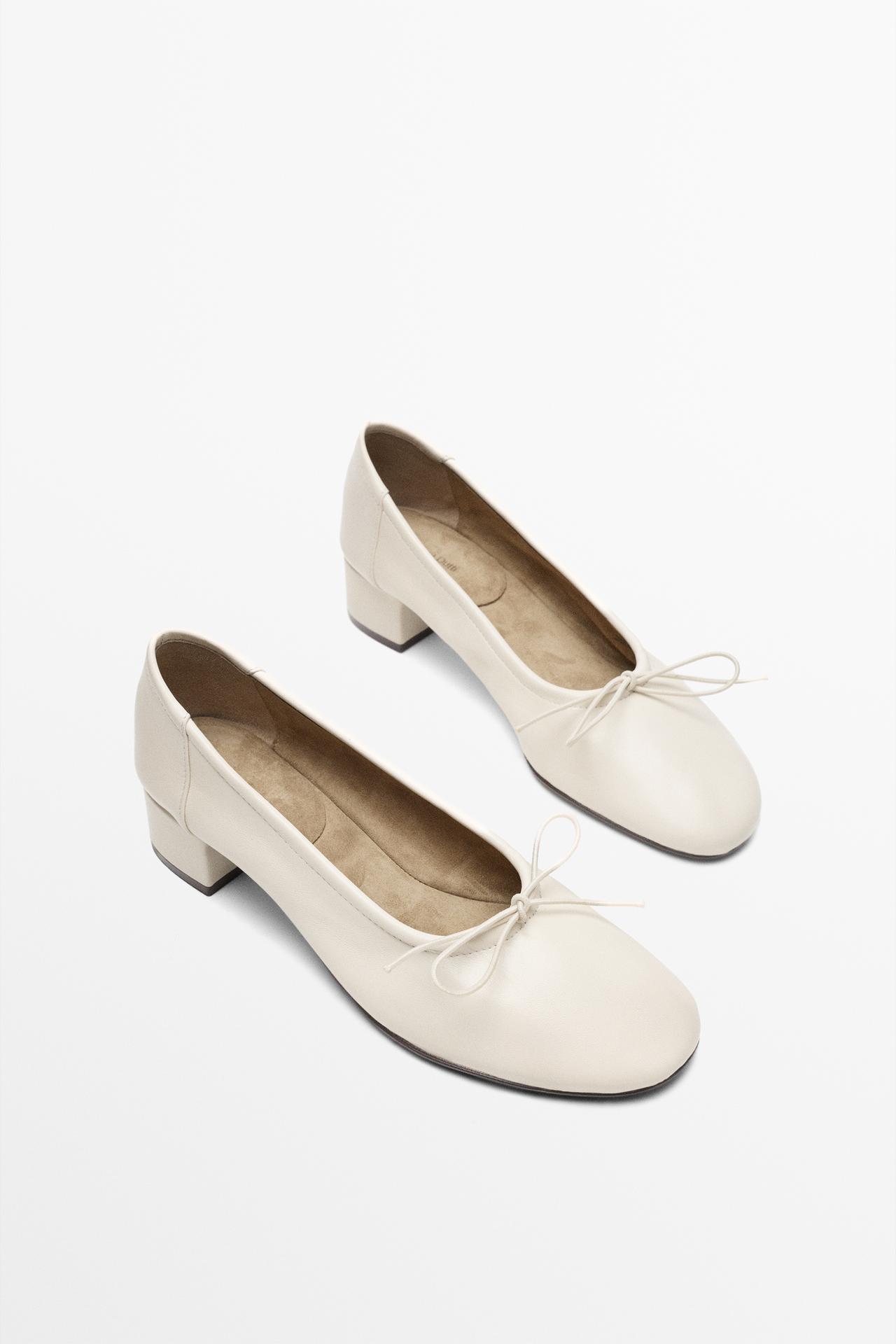 High-heel ballerinas — WHITE