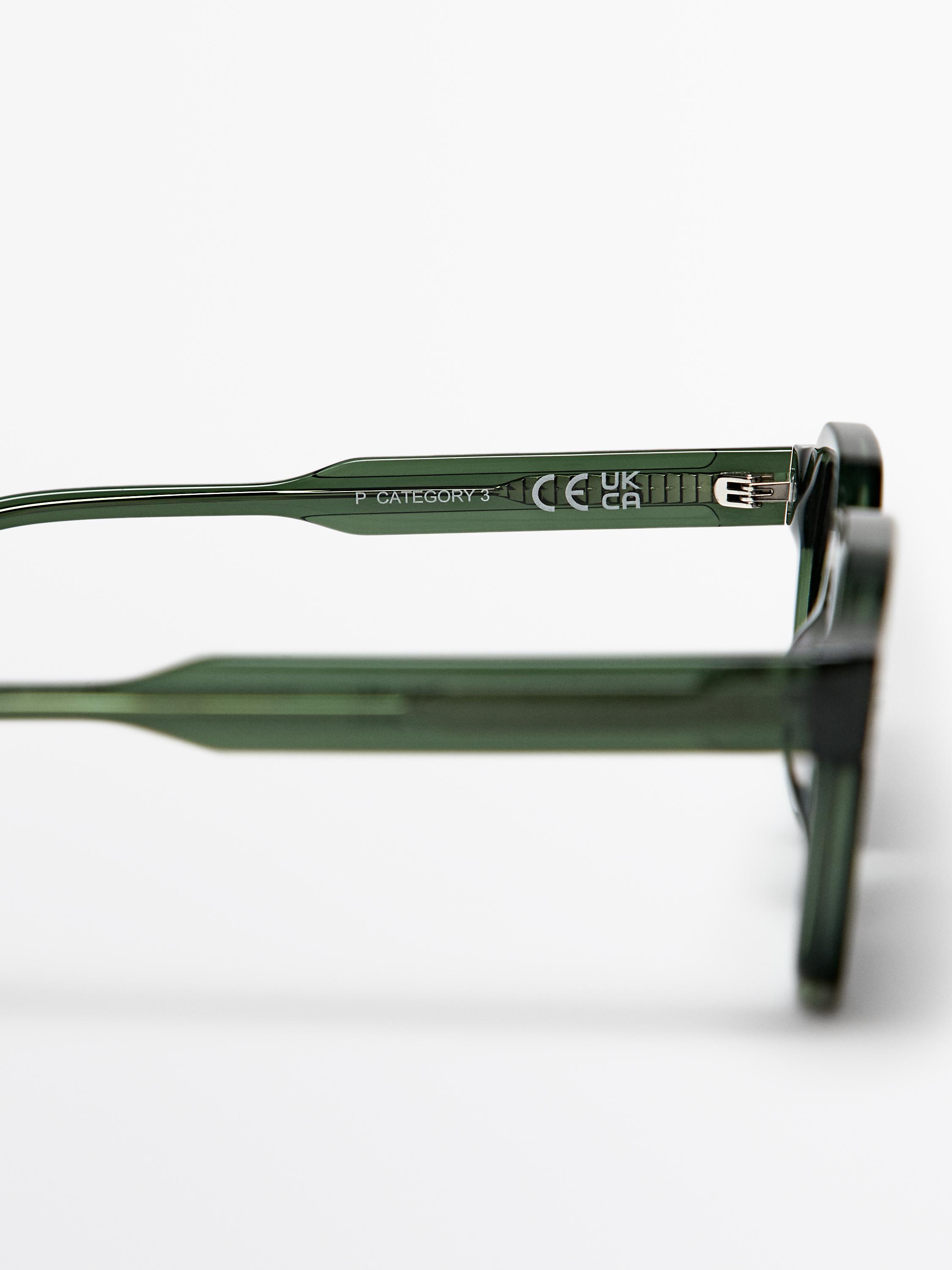 Geometric sunglasses — GREEN