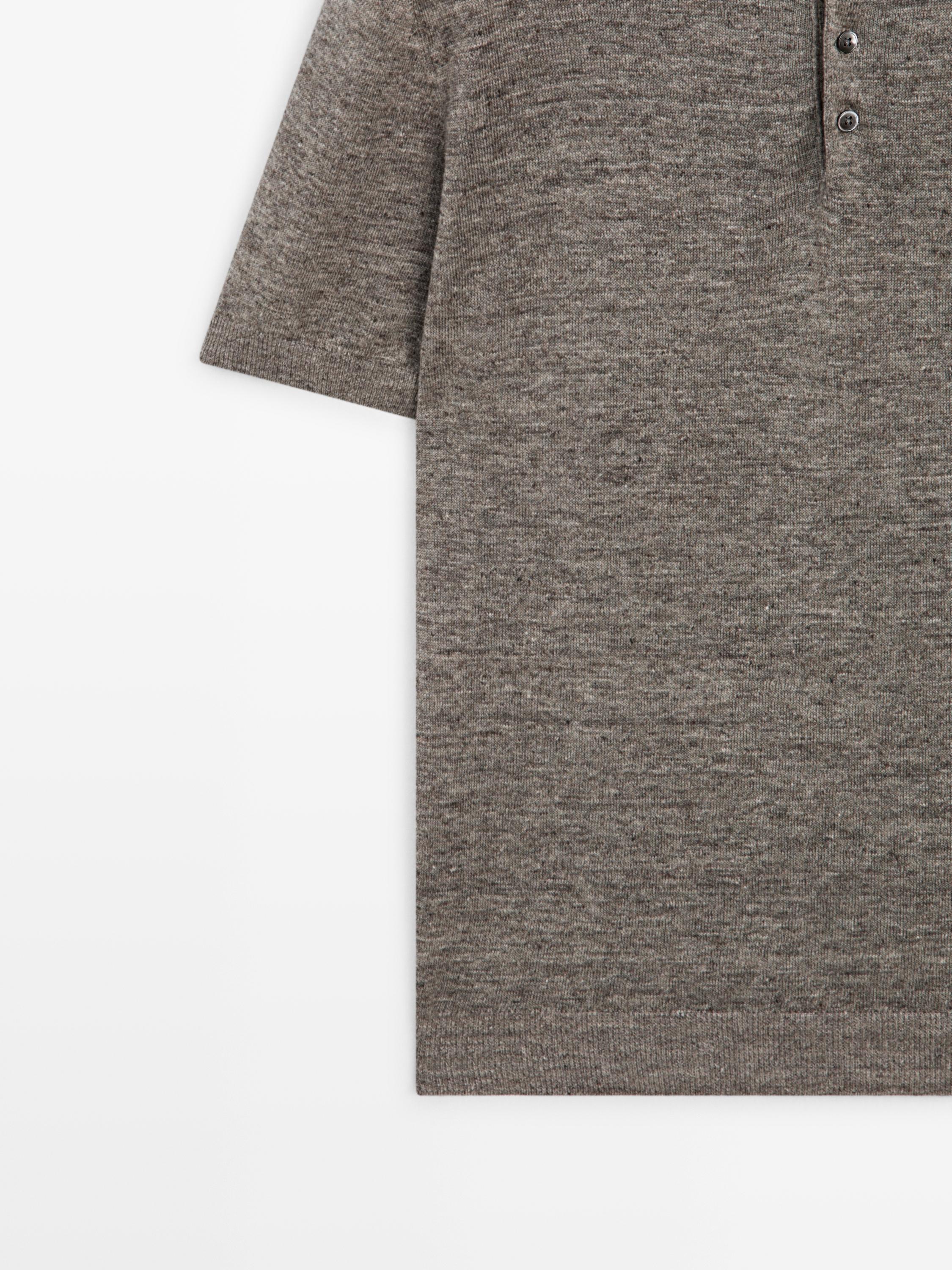 100% linen melange polo shirt — CAREY
