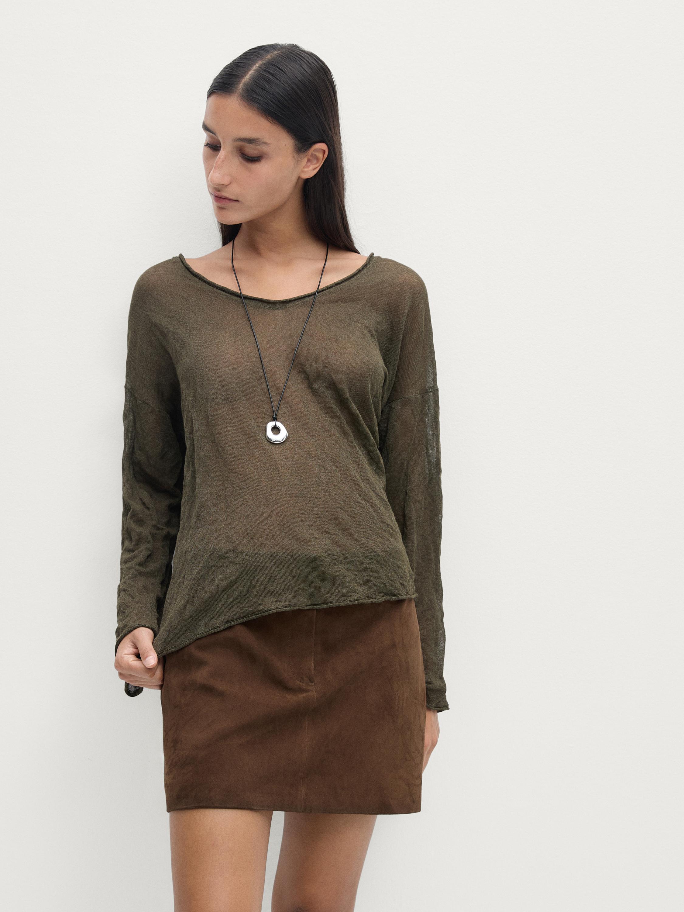 Falda mini ante piel