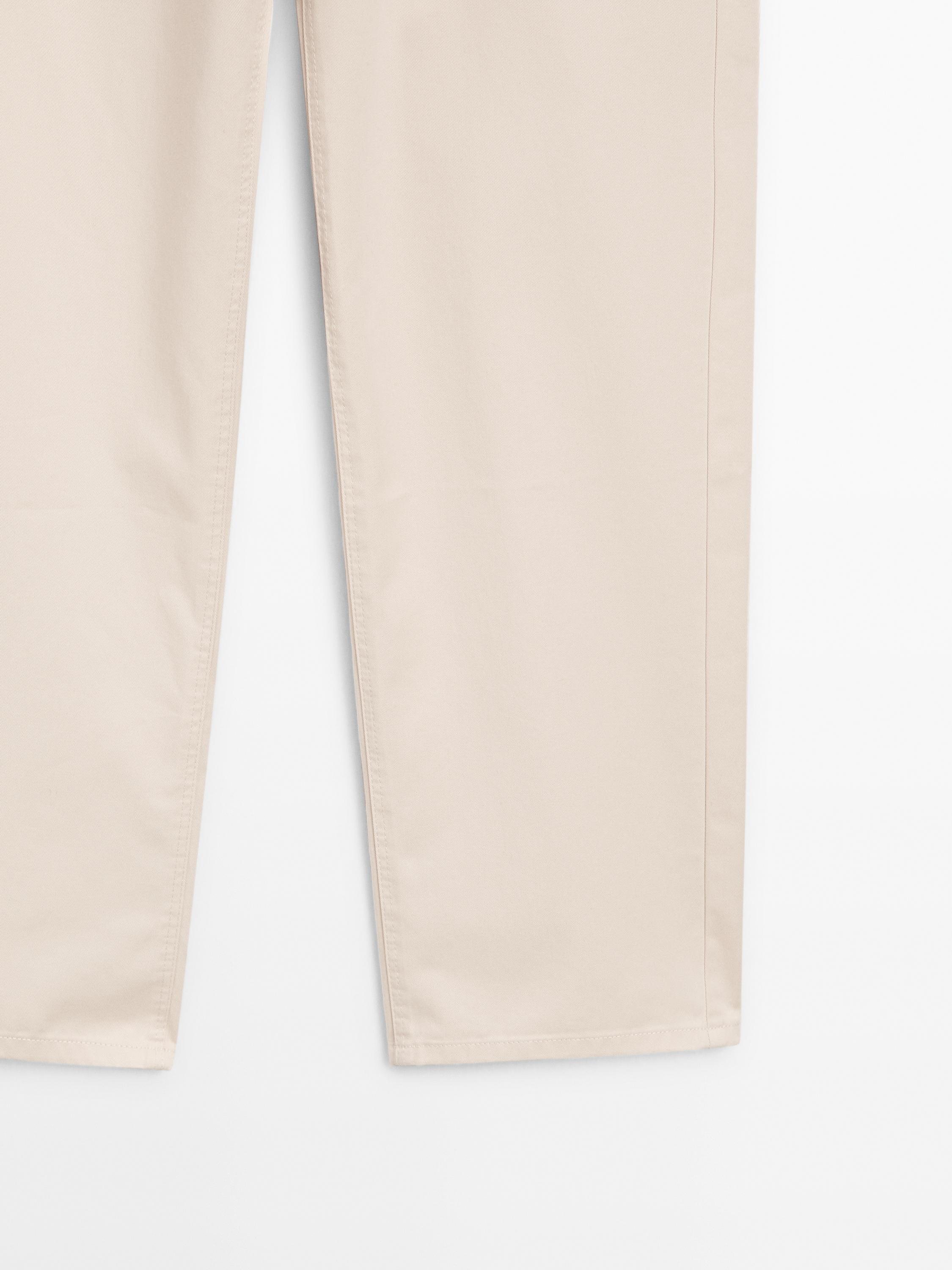 Mid-waist straight-leg trousers