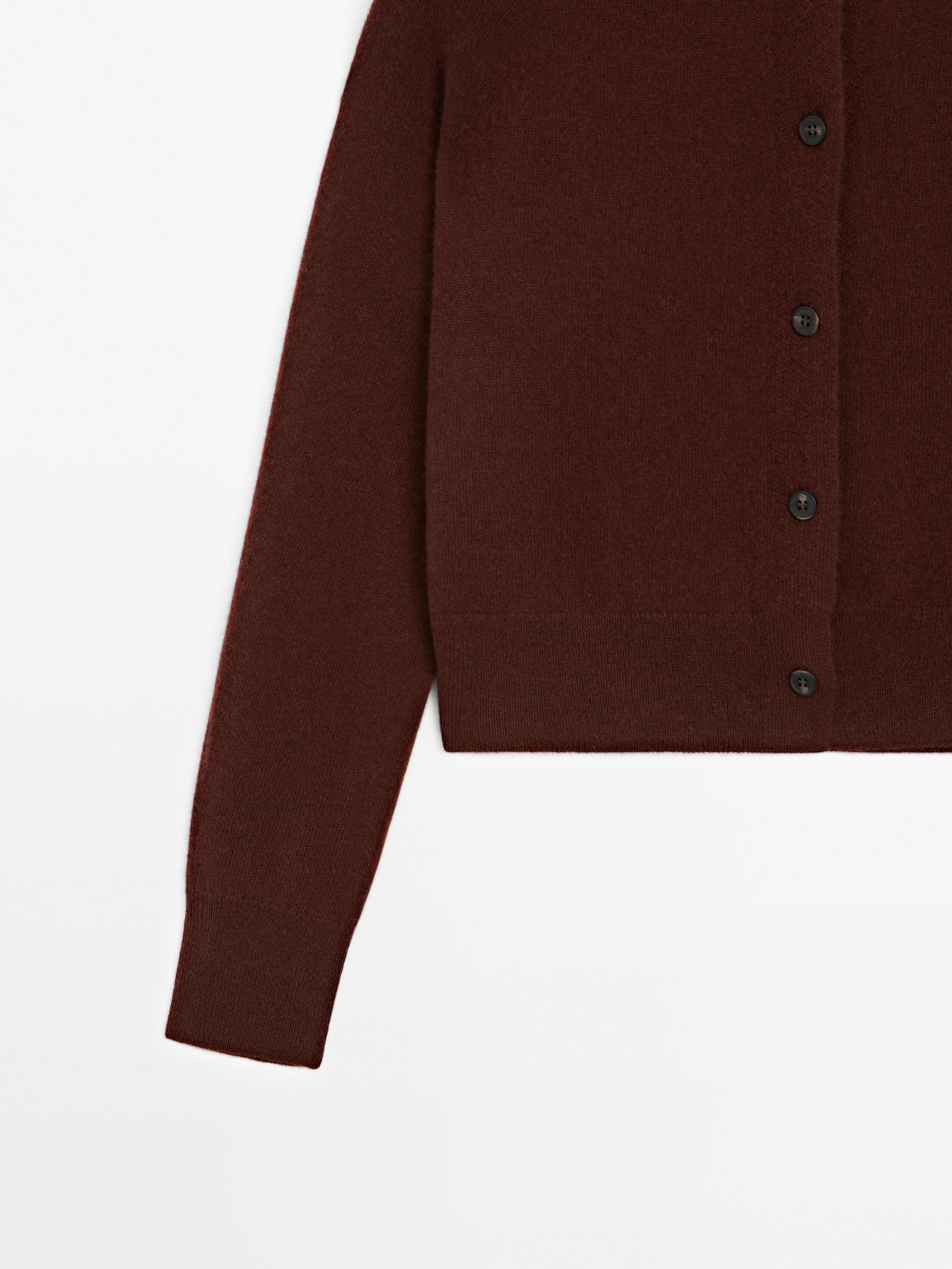 100% cashmere long sleeve cardigan
