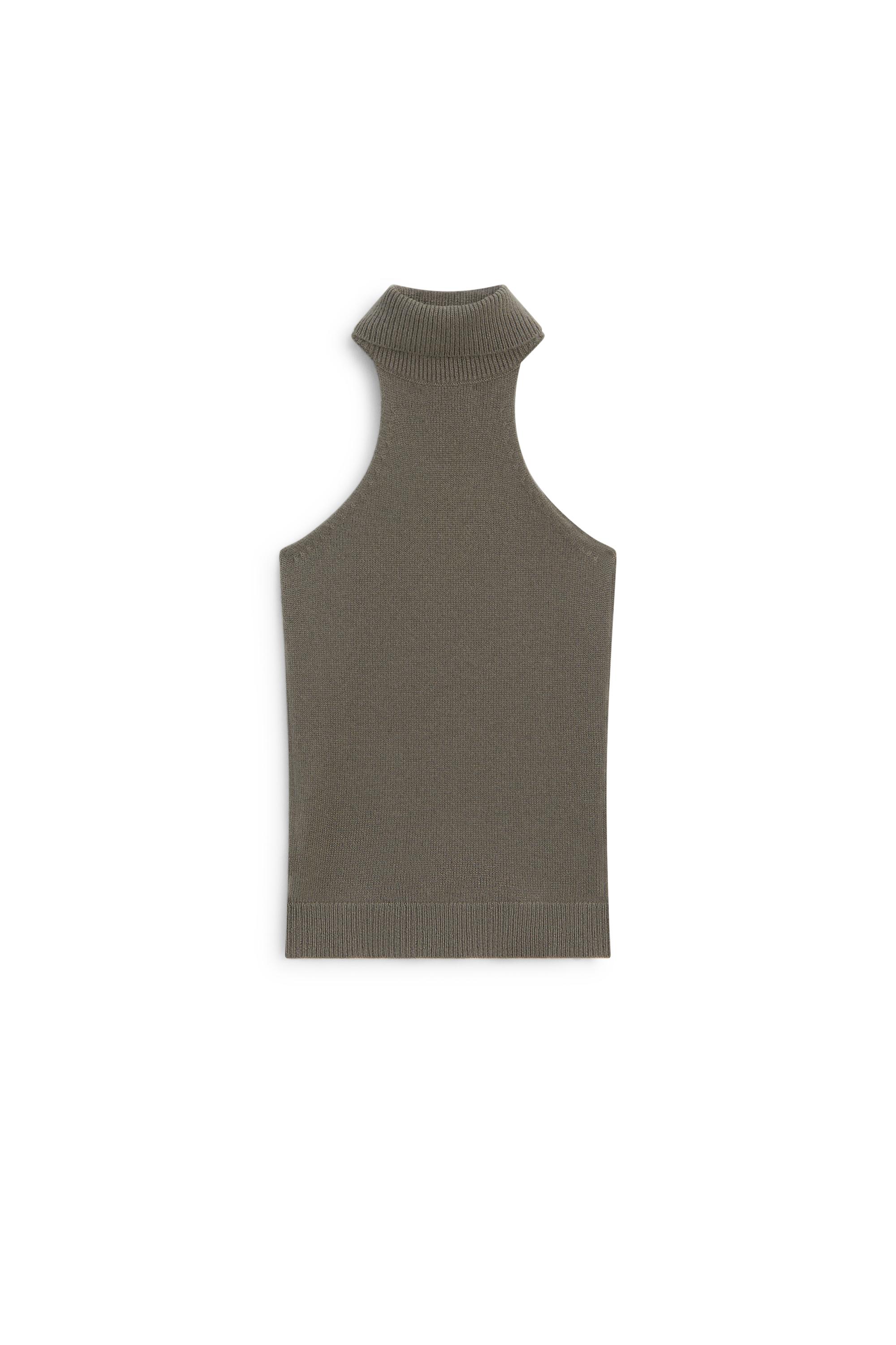 100% Cashmere Halter Knit Top - LIMITED EDITION by Massimo Dutti
