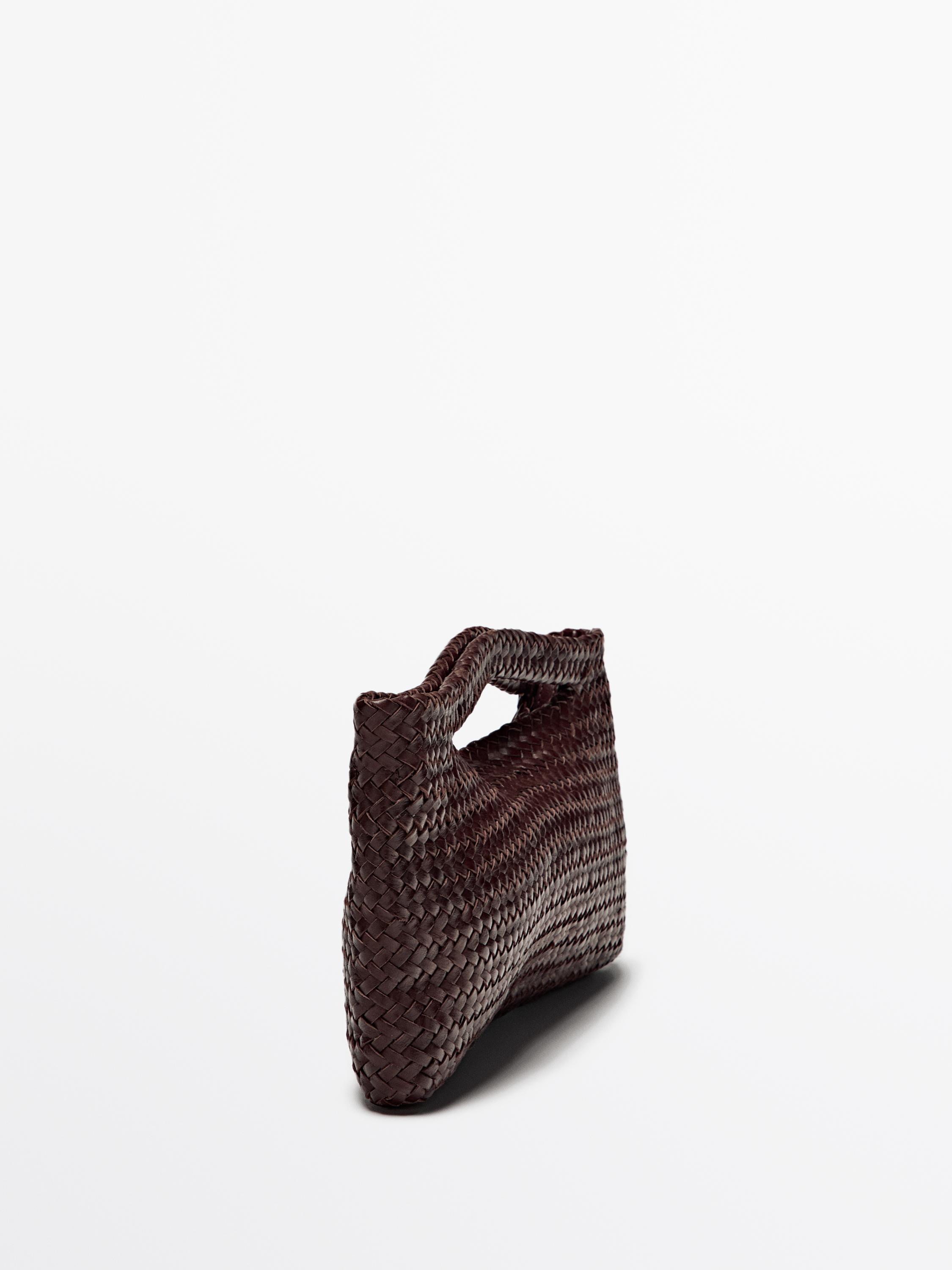 Woven nappa leather mini bag