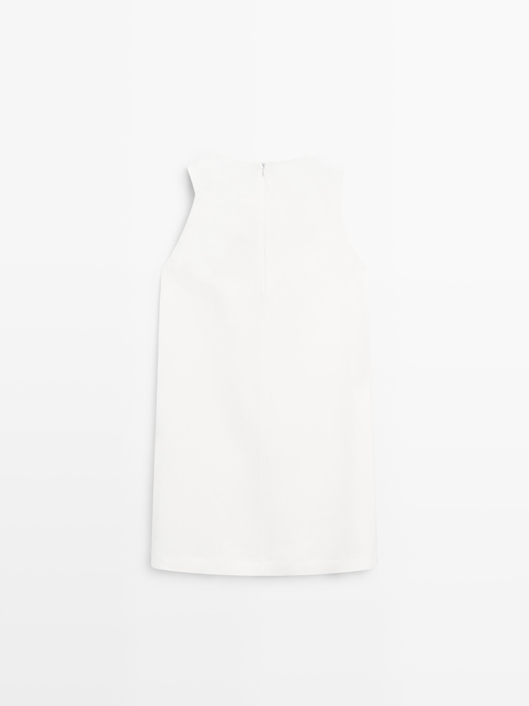 Düğüm askılı mini elbise