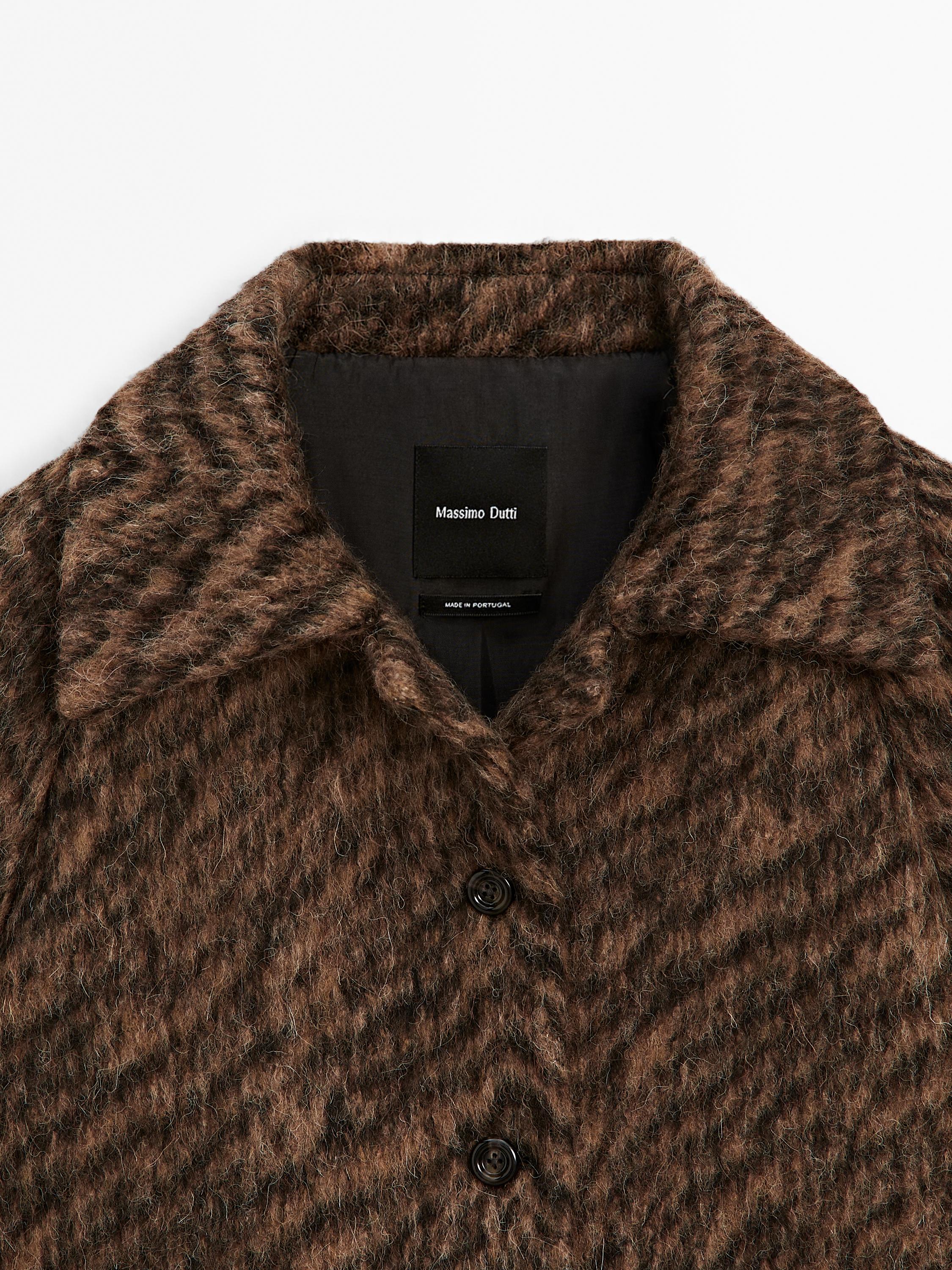 Short animal print coat