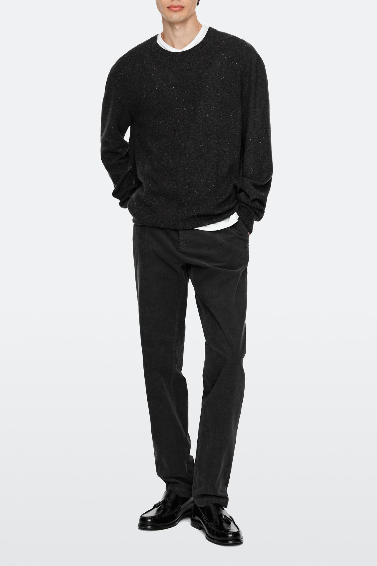 Leather tassel loafer — BLACK