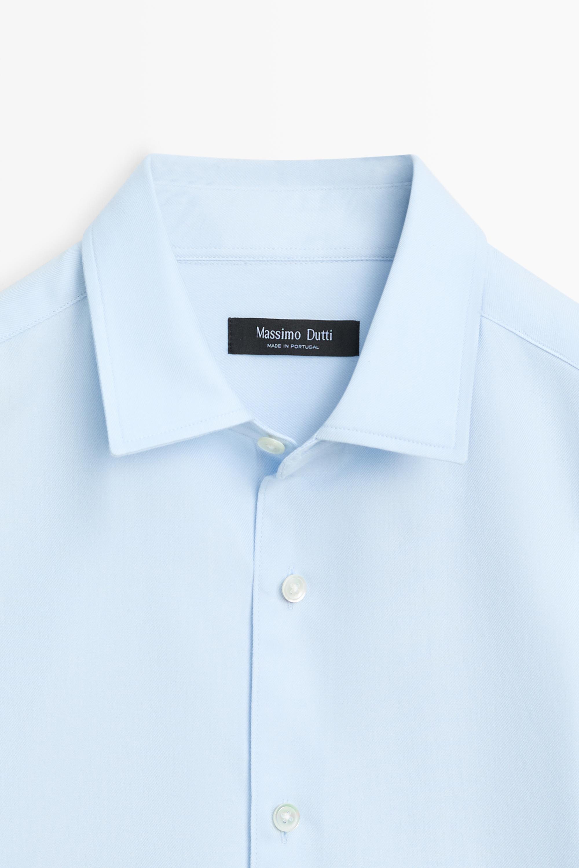 100% Cotton Twill Regular Fit Shirt — Sky blue