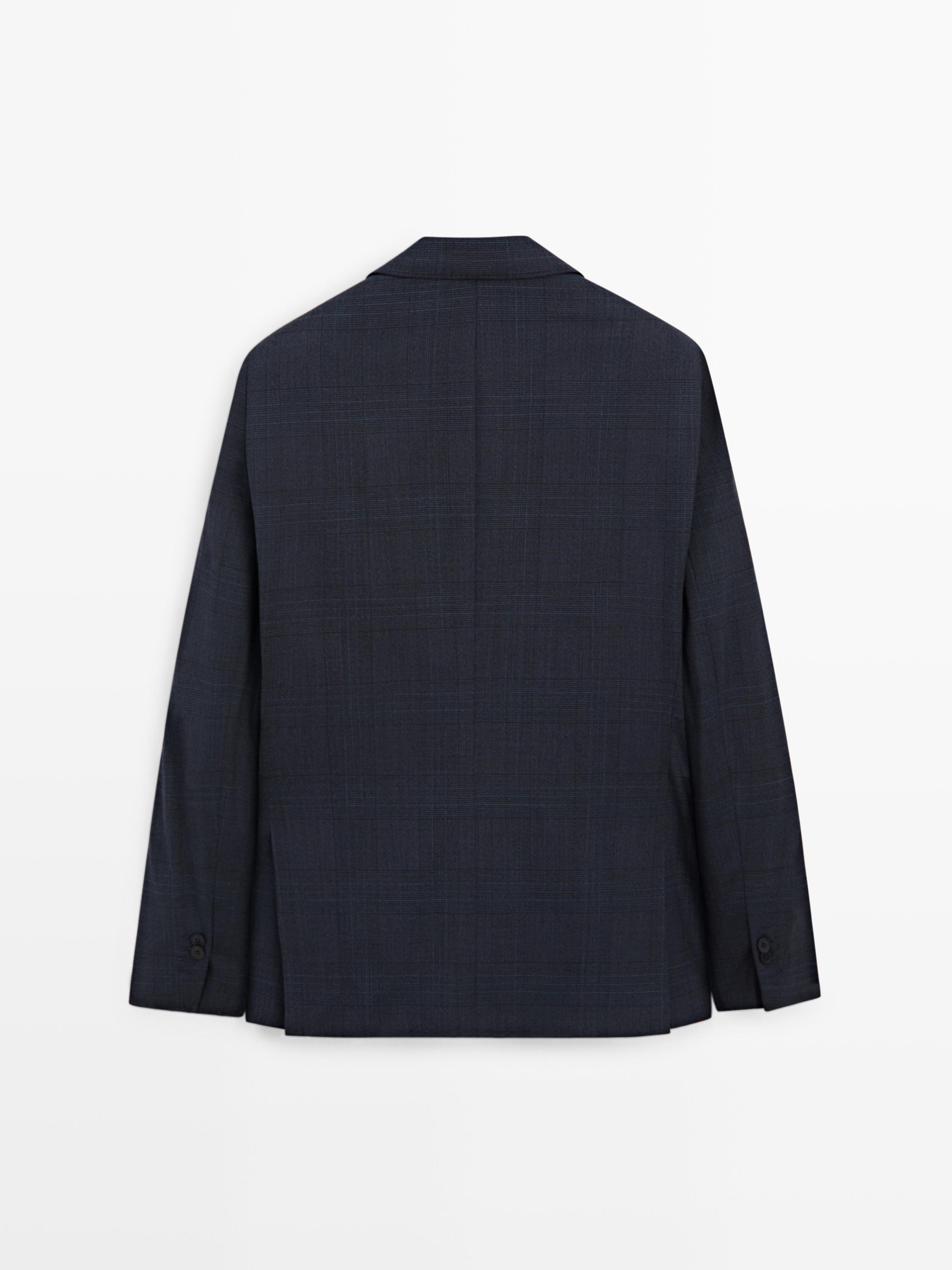 Americana traje cuadros mezcla lana