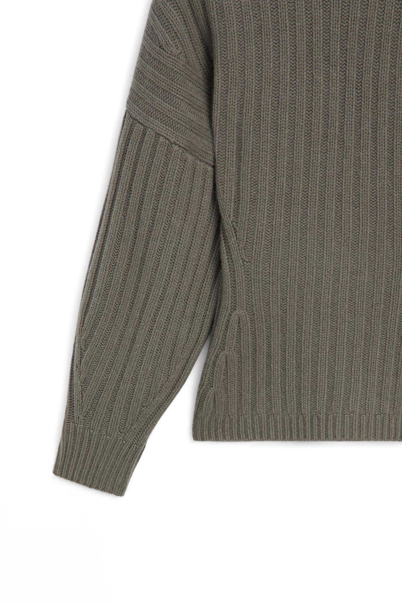 Cashmere wool ribbed knit sweater - LIMITED EDITION — GREY