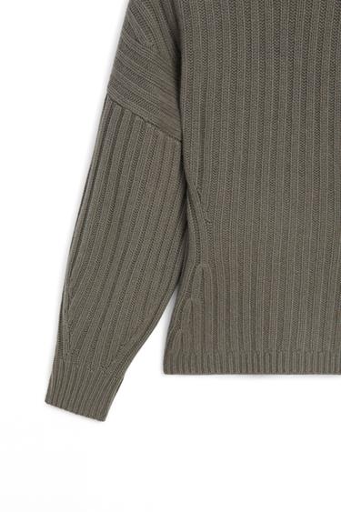 Cashmere wool ribbed knit sweater - LIMITED EDITION — GREY 8