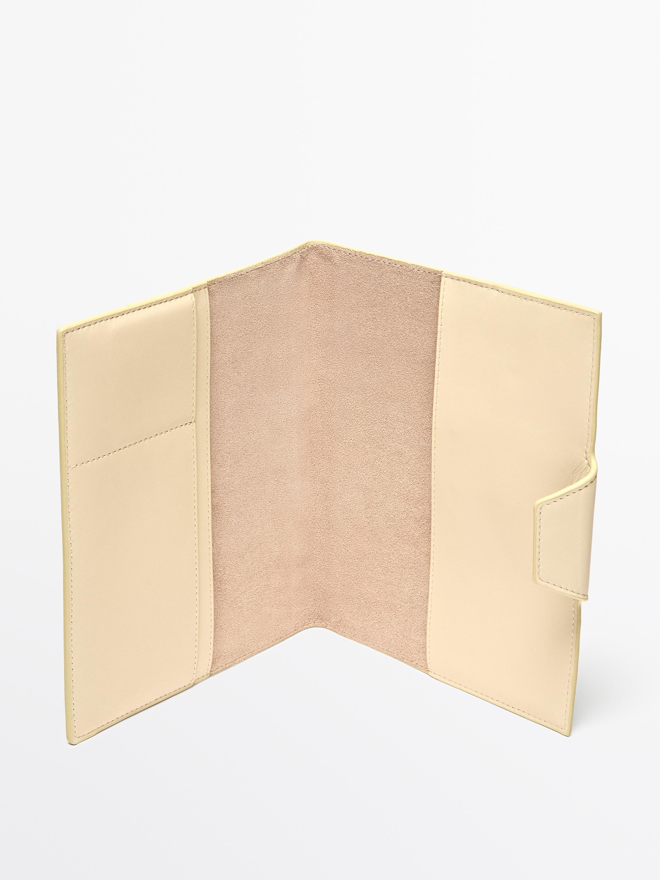 Nappa leather notebook cover — Vanilla