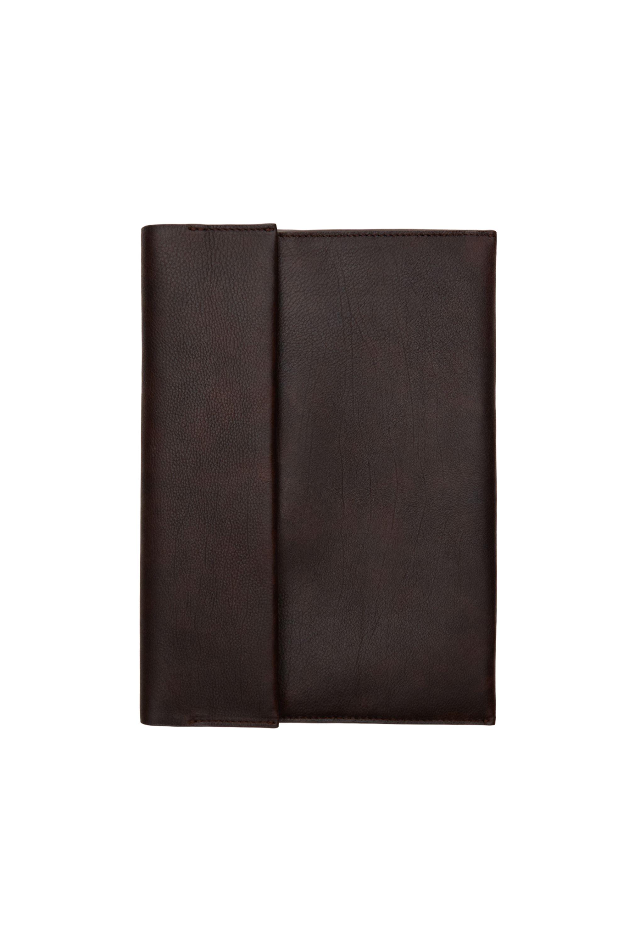 Nappa leather iPad case — BROWN