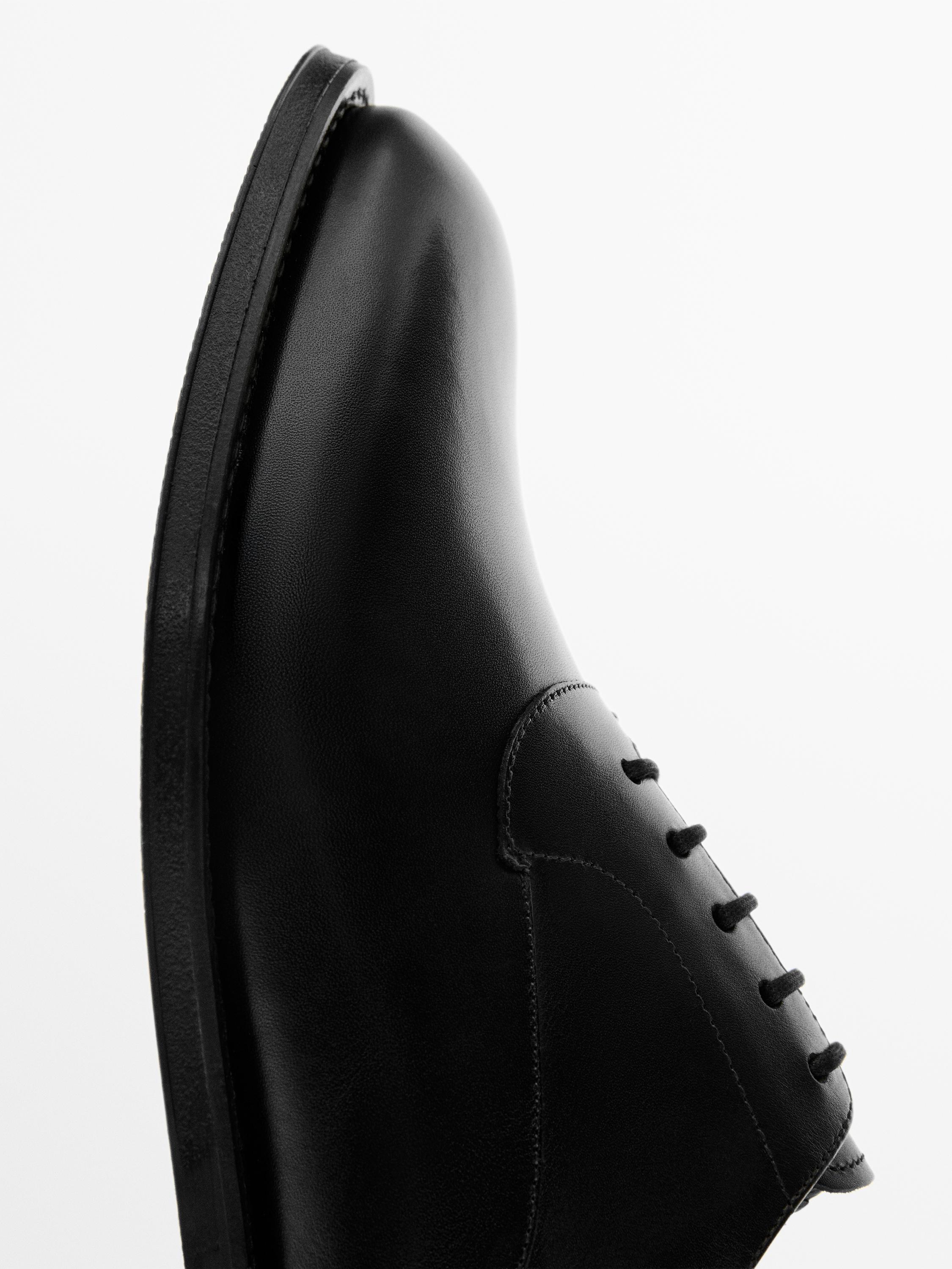 Smart leather shoes — BLACK