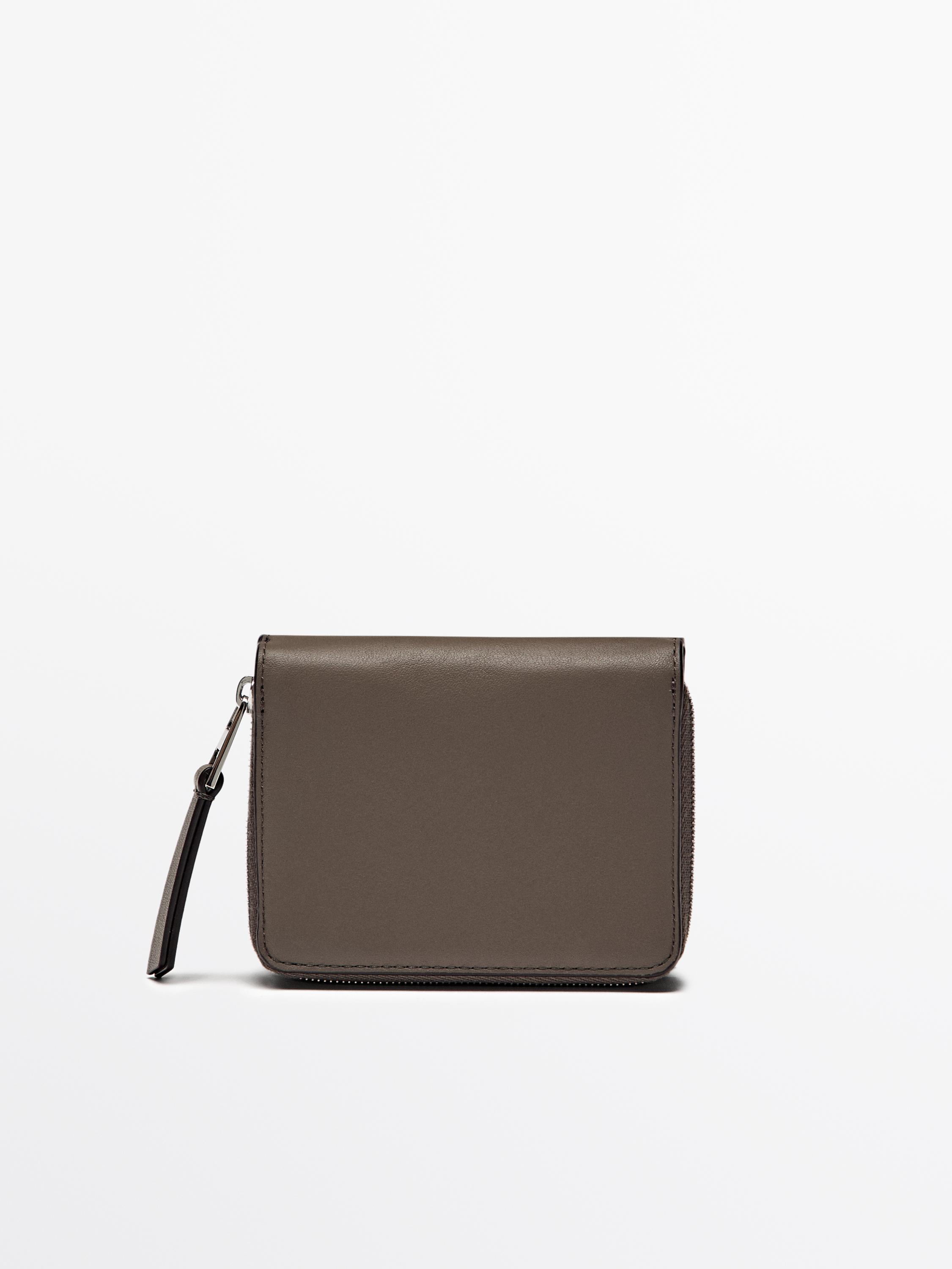 Nappa leather wallet with card holder