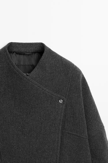 Wool blend bomber jacket — GREY 4