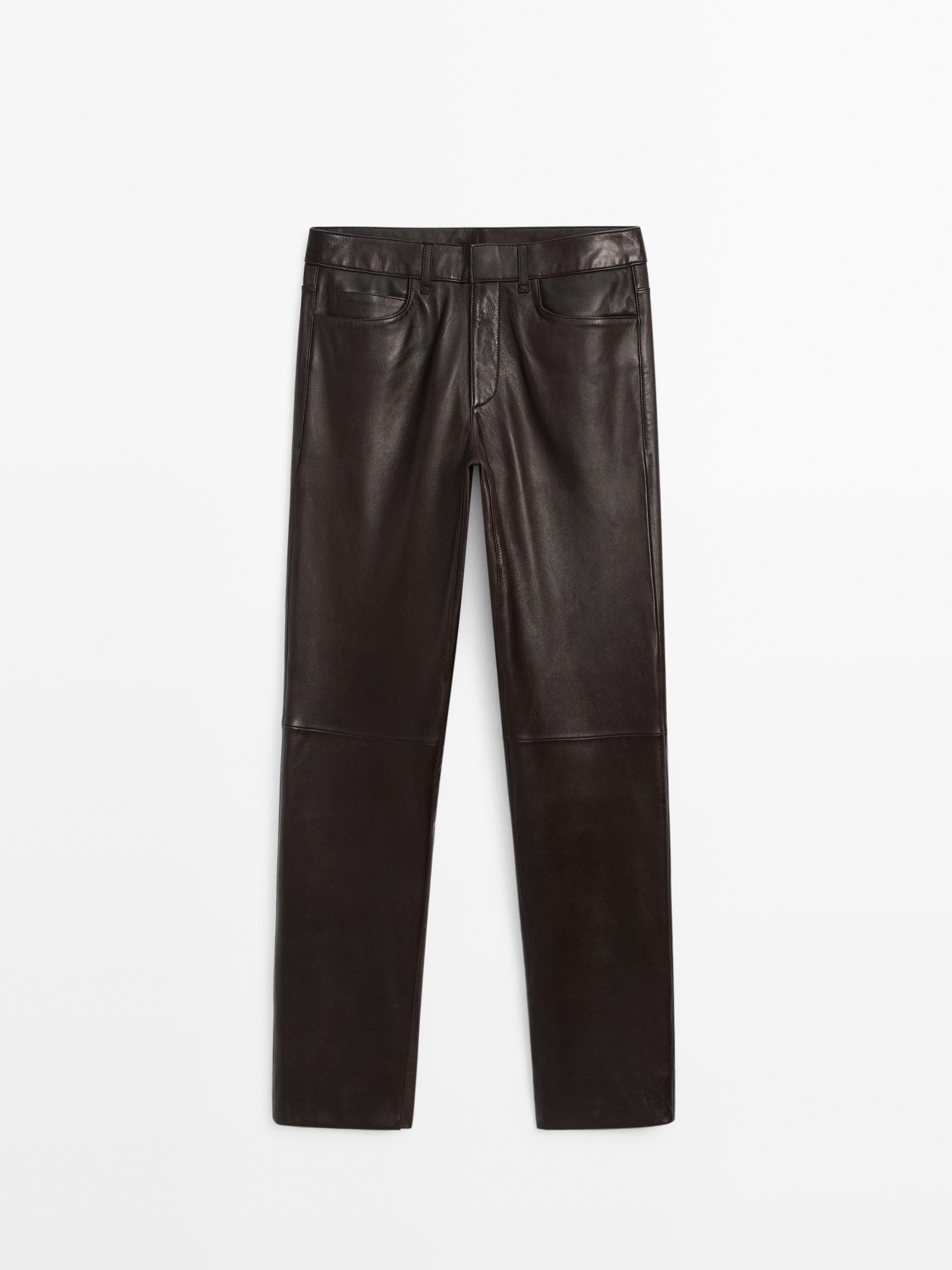 Massimo dutti leather leggings best sale