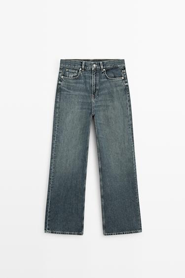 High-waist wide-leg jeans — Dark blue 2