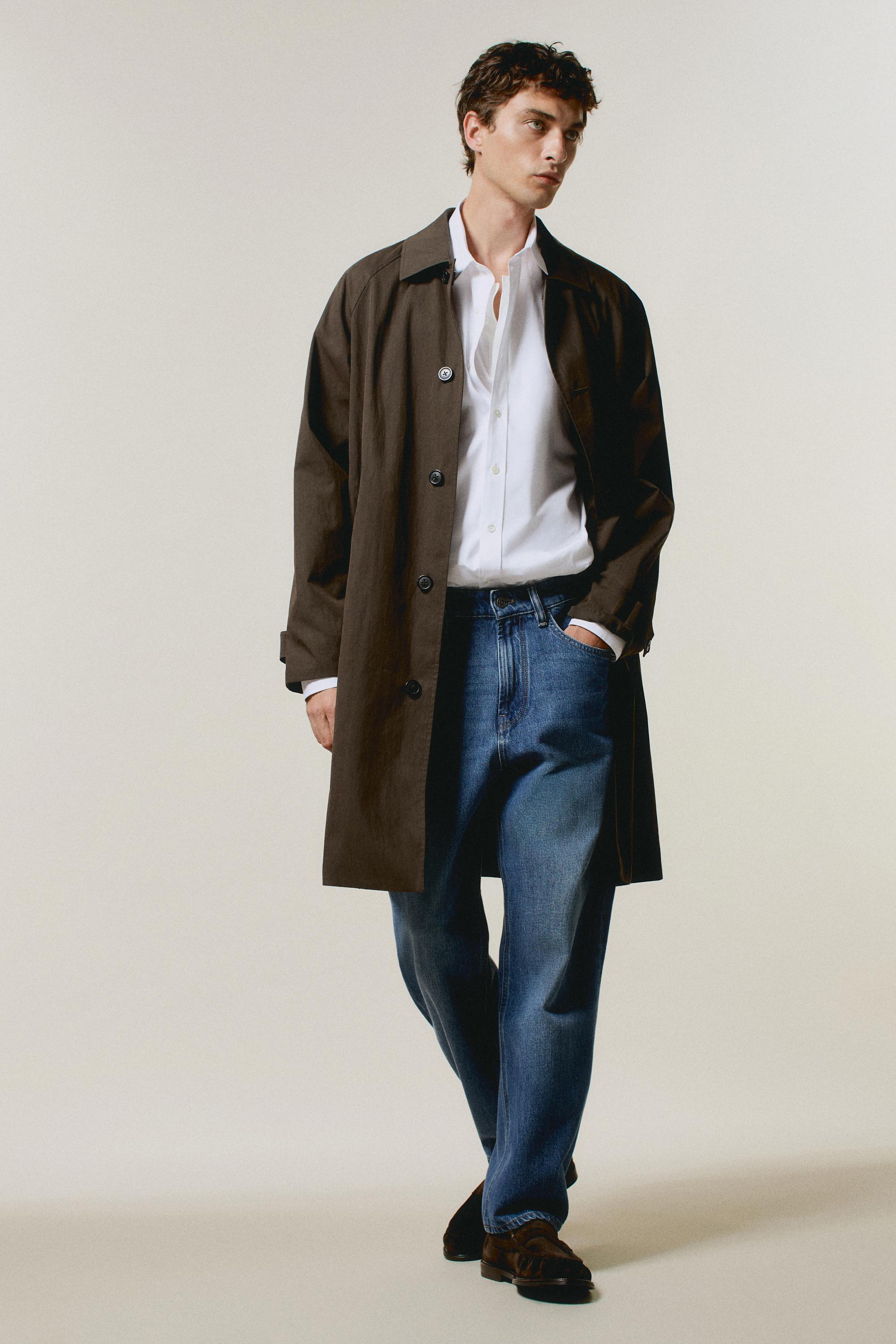 Long reversible trench coat — Chocolate