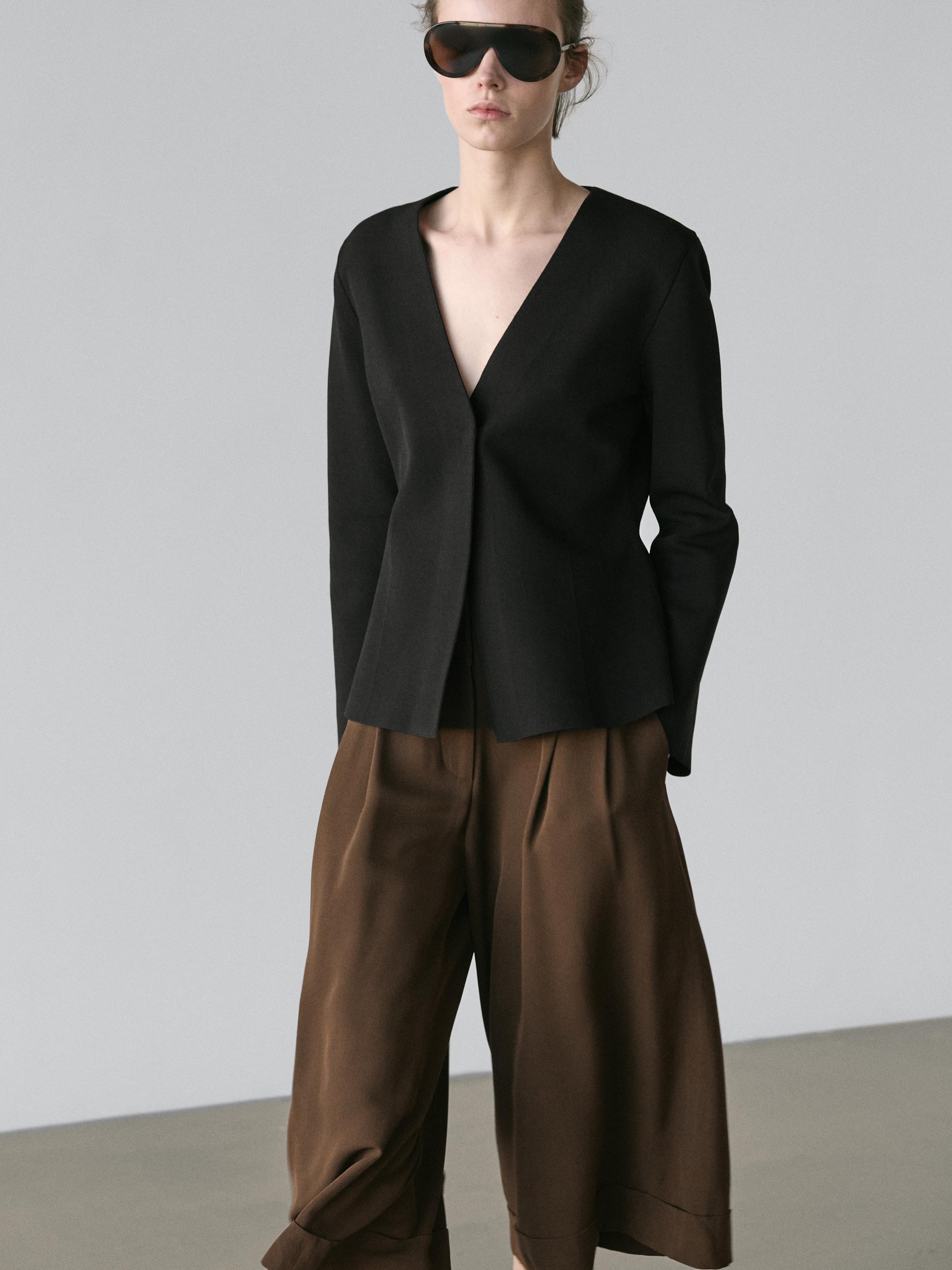 Long Bermuda shorts with turn-up hems — GREEN
