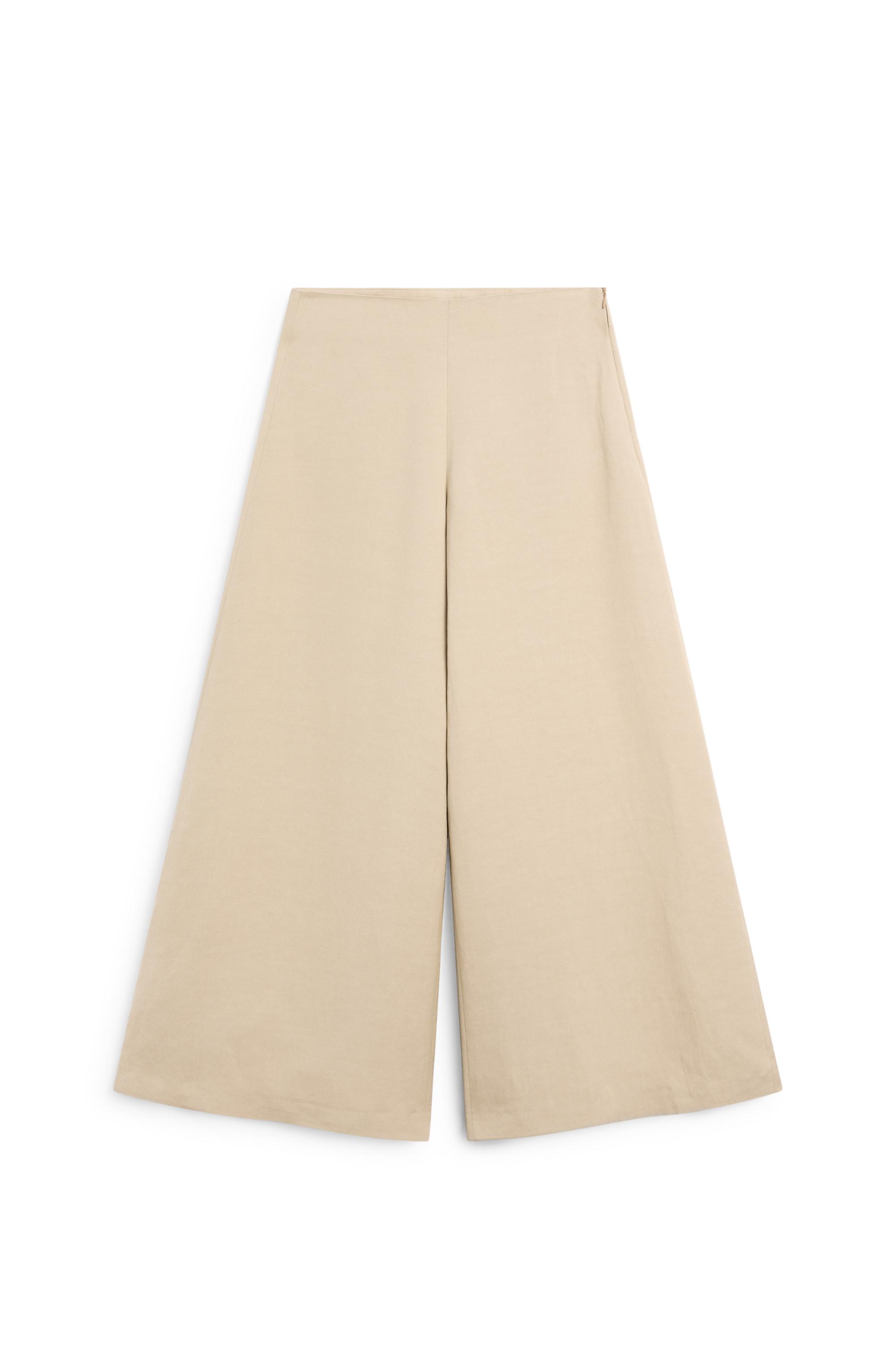Wide-leg voluminous trousers — BEIGE