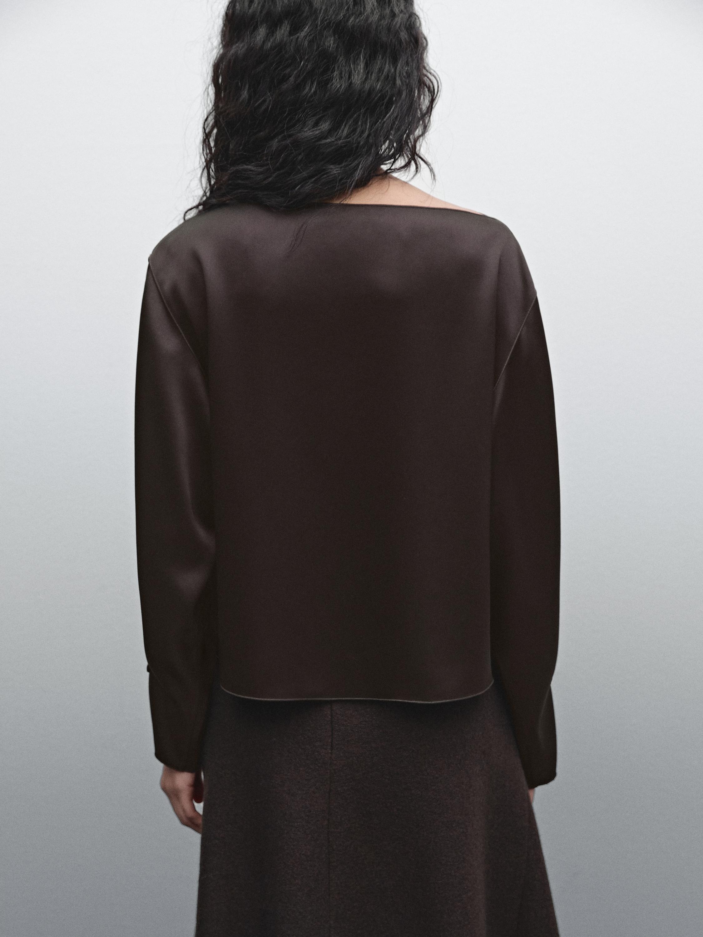 Flowing satin blouse