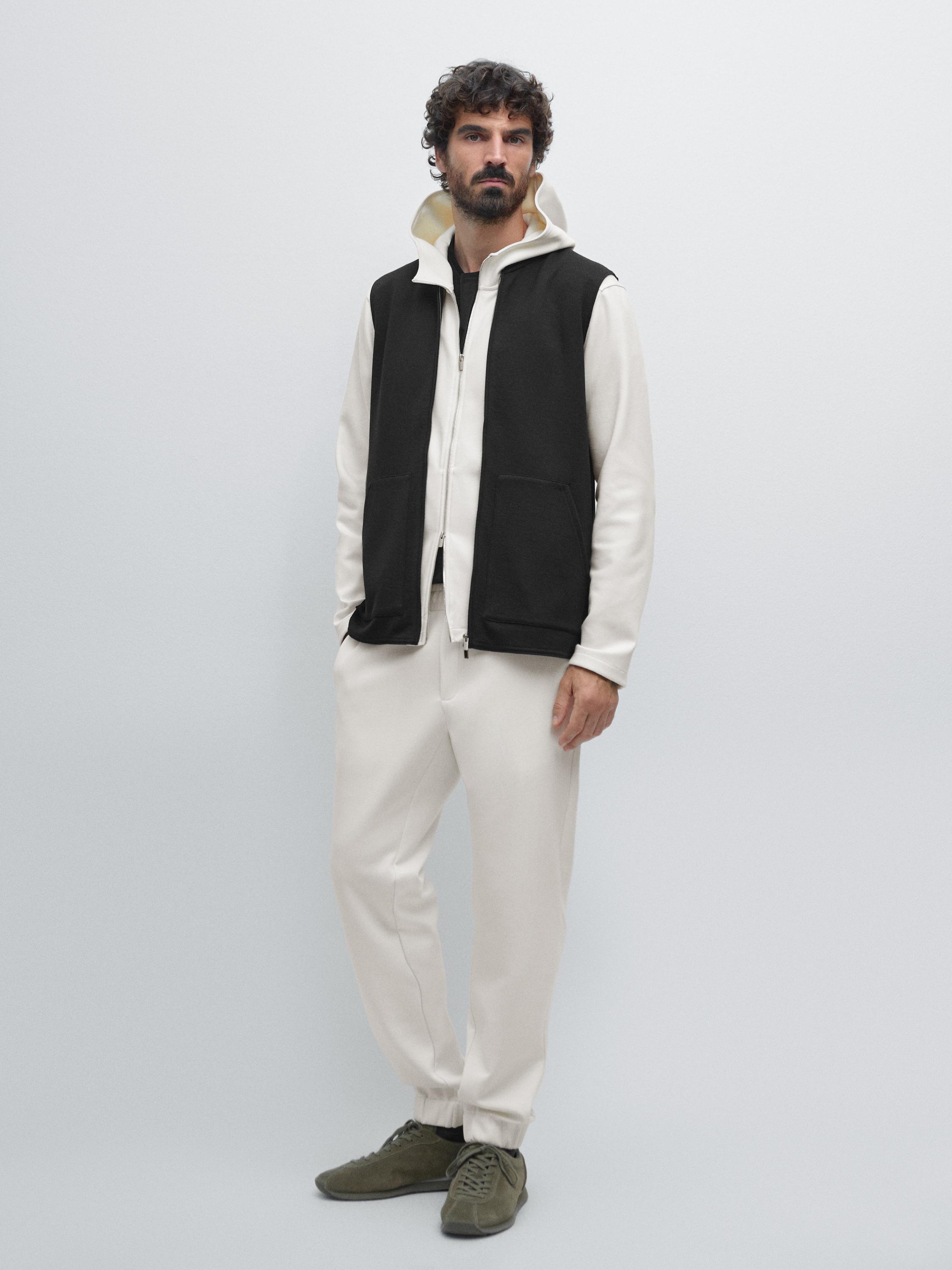 Cotton blend jogger vest