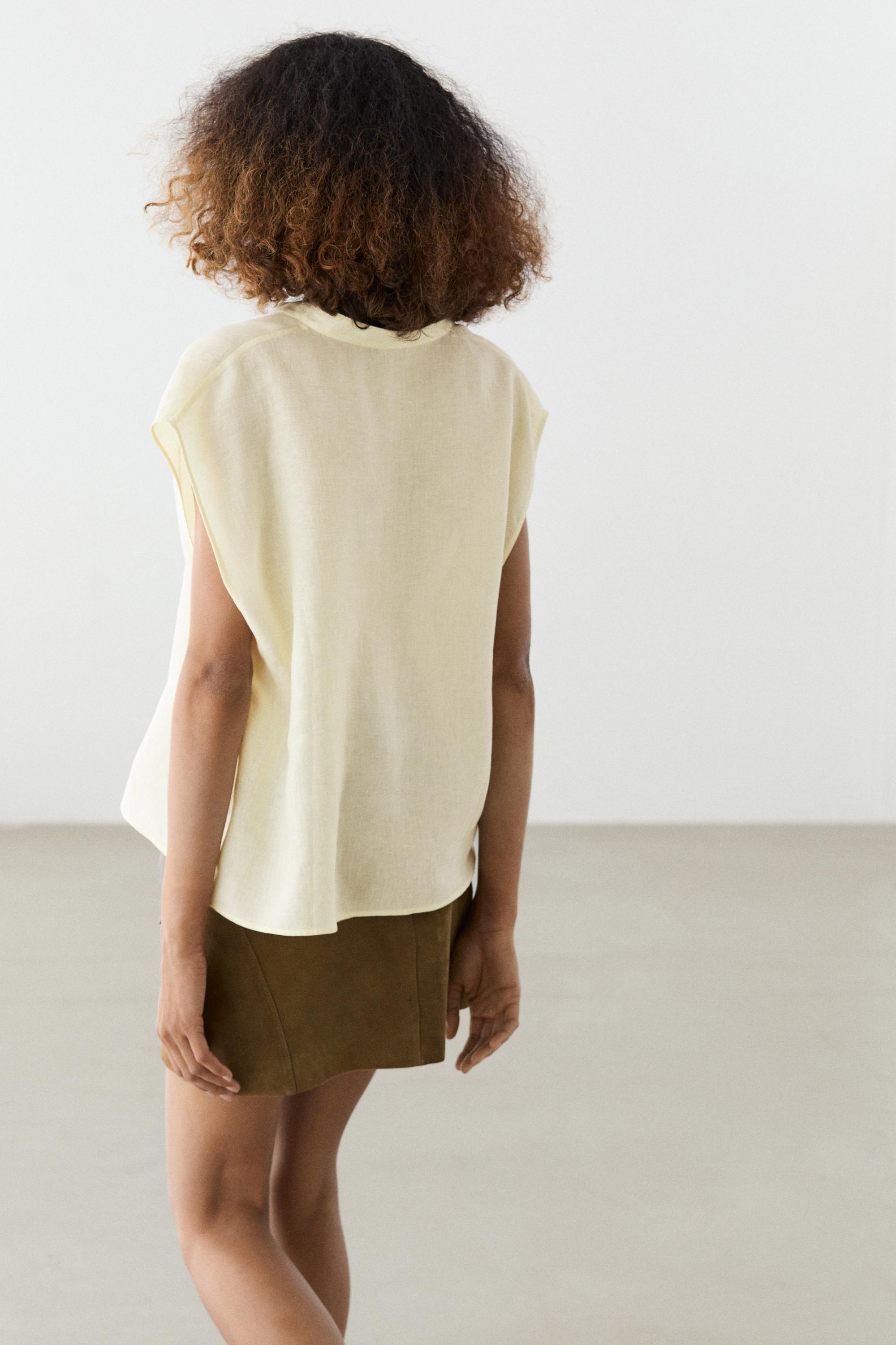 Suede leather mini skirt — Washed