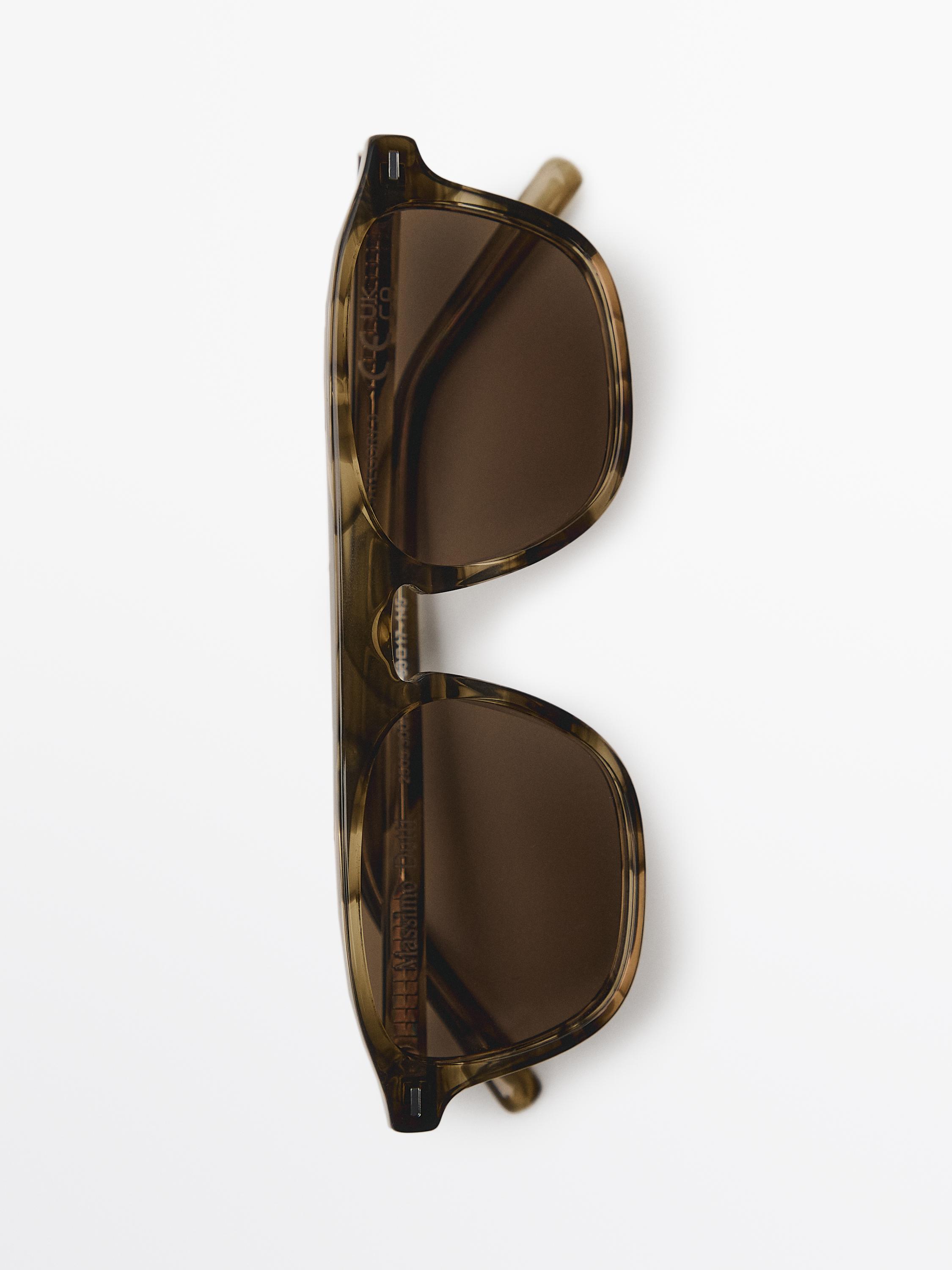 D-frame sunglasses — GREEN MARL