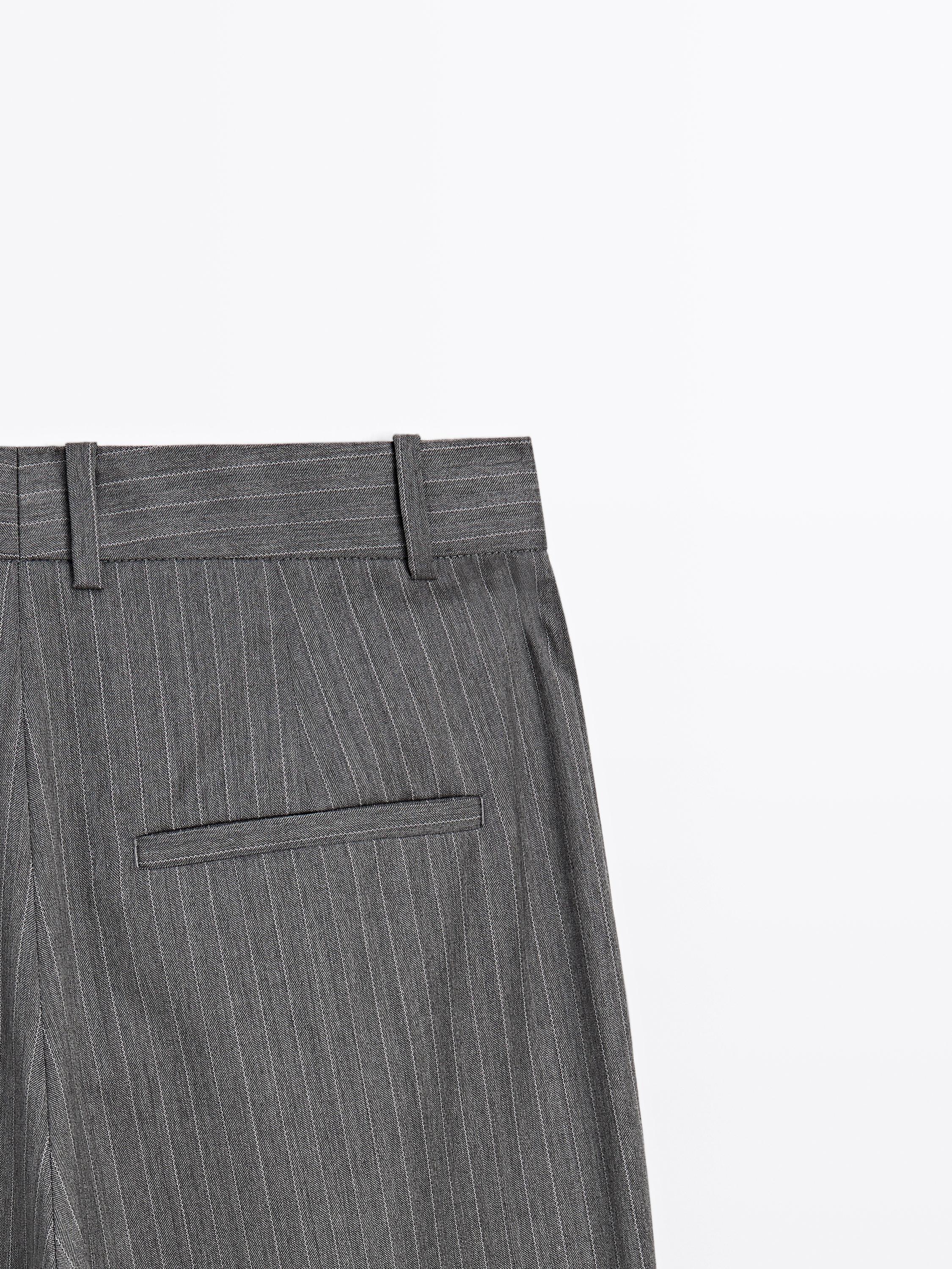 100% wool pinstripe trousers
