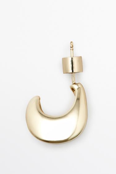 Curved hoop earrings — GOLDEN 4