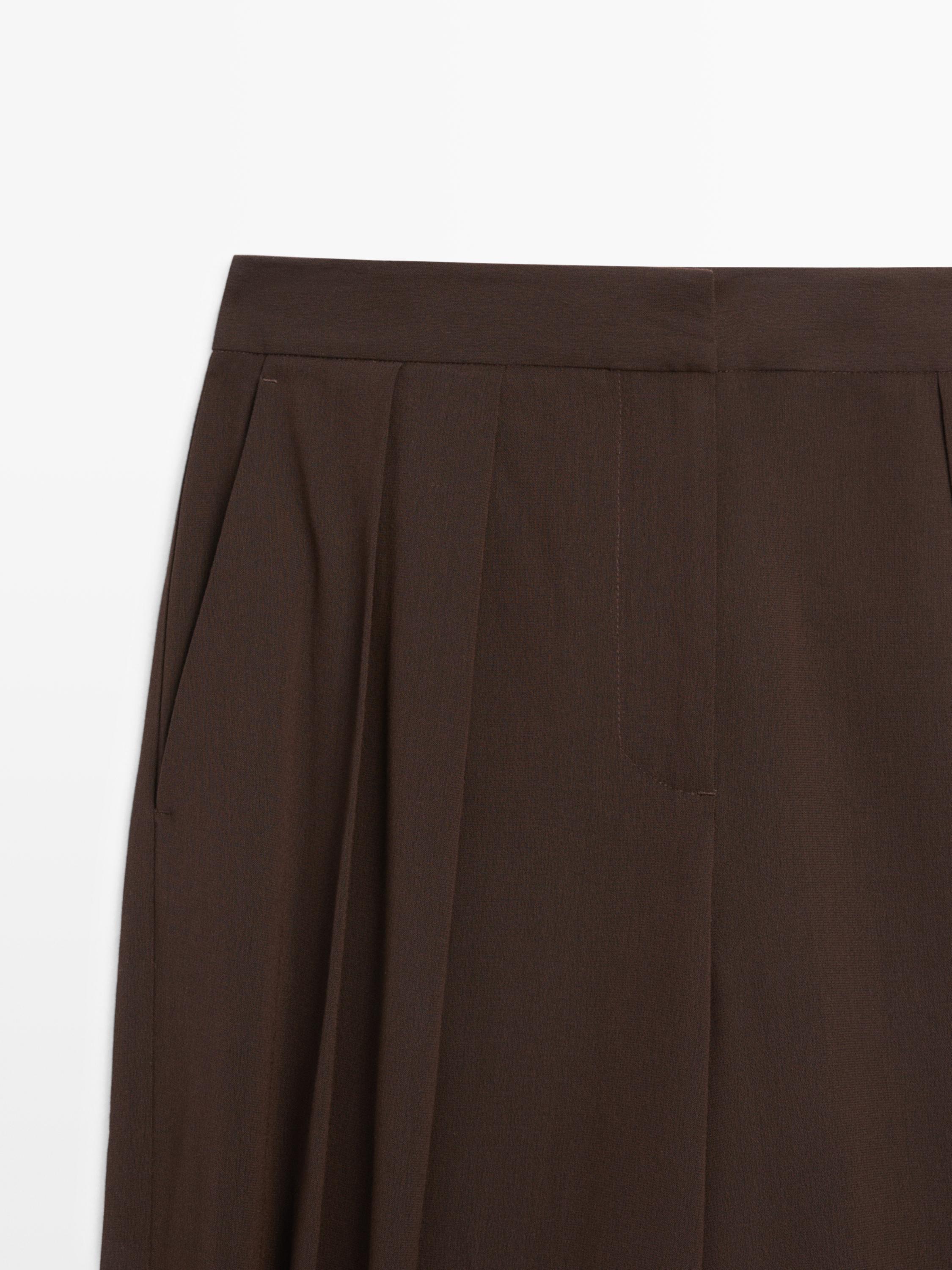 Darted sarouel trousers — BROWN