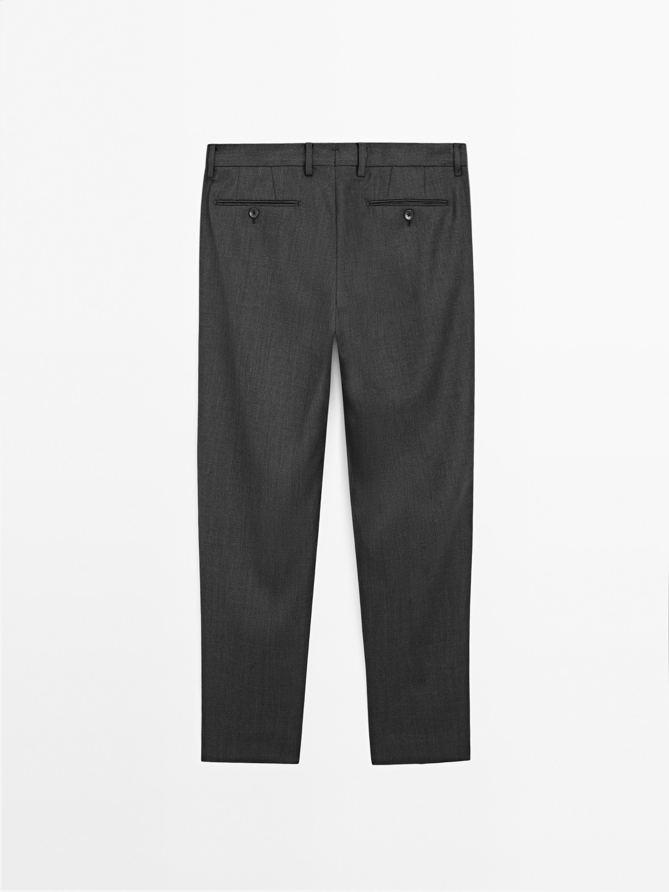 Pantalón traje 100% lana