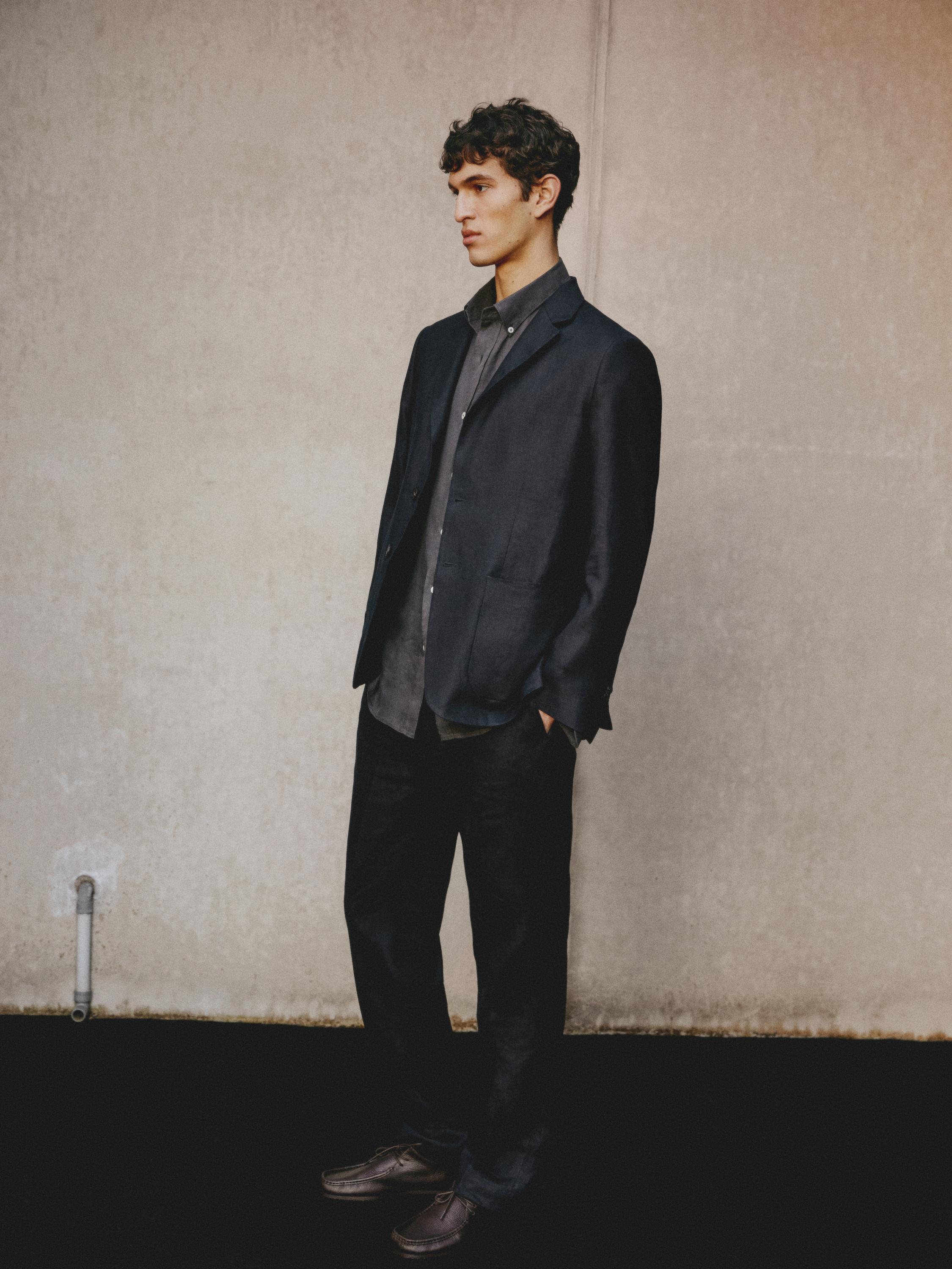 100% linen suit blazer
