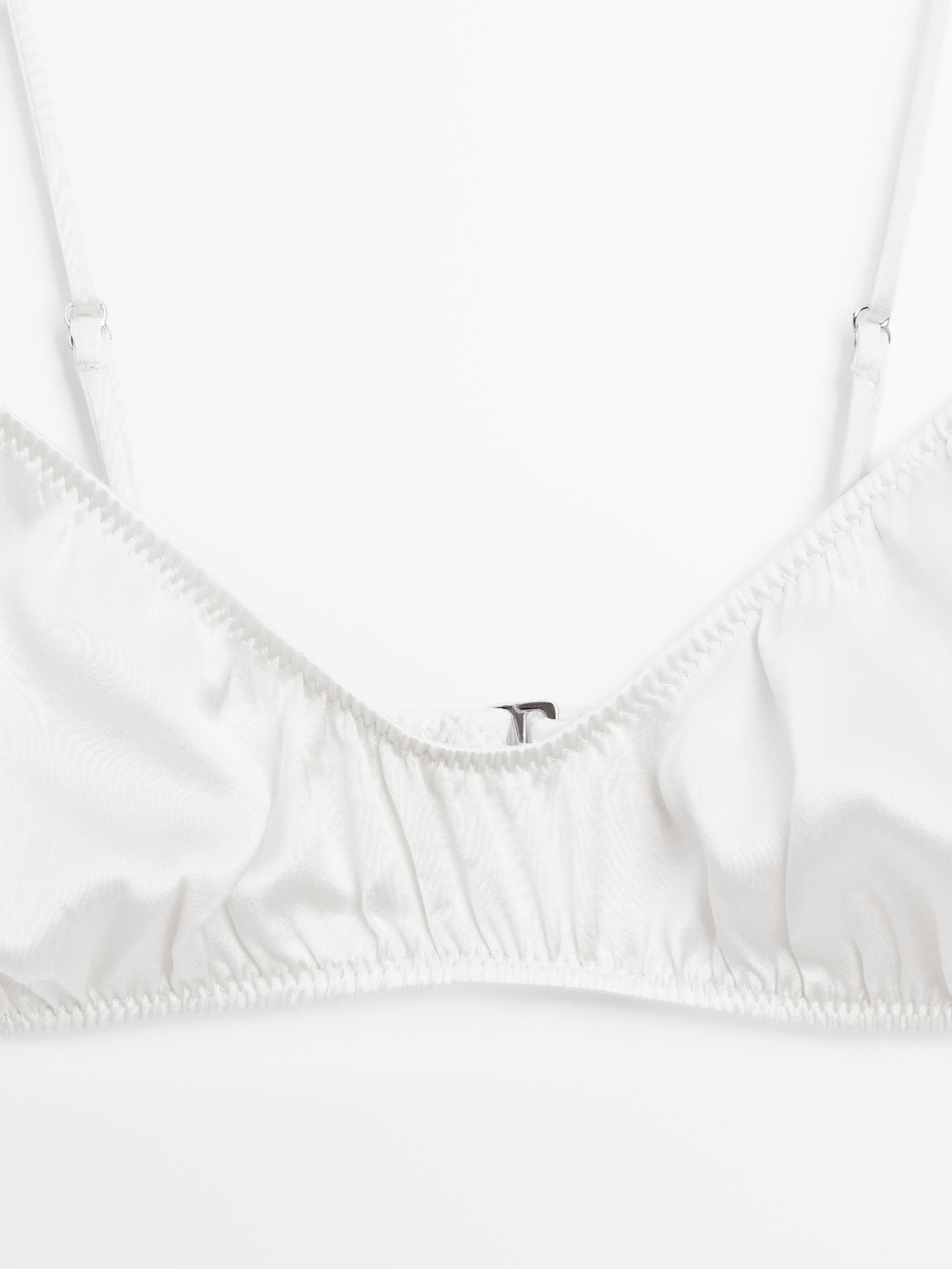 Silk blend gathered bra - Studio