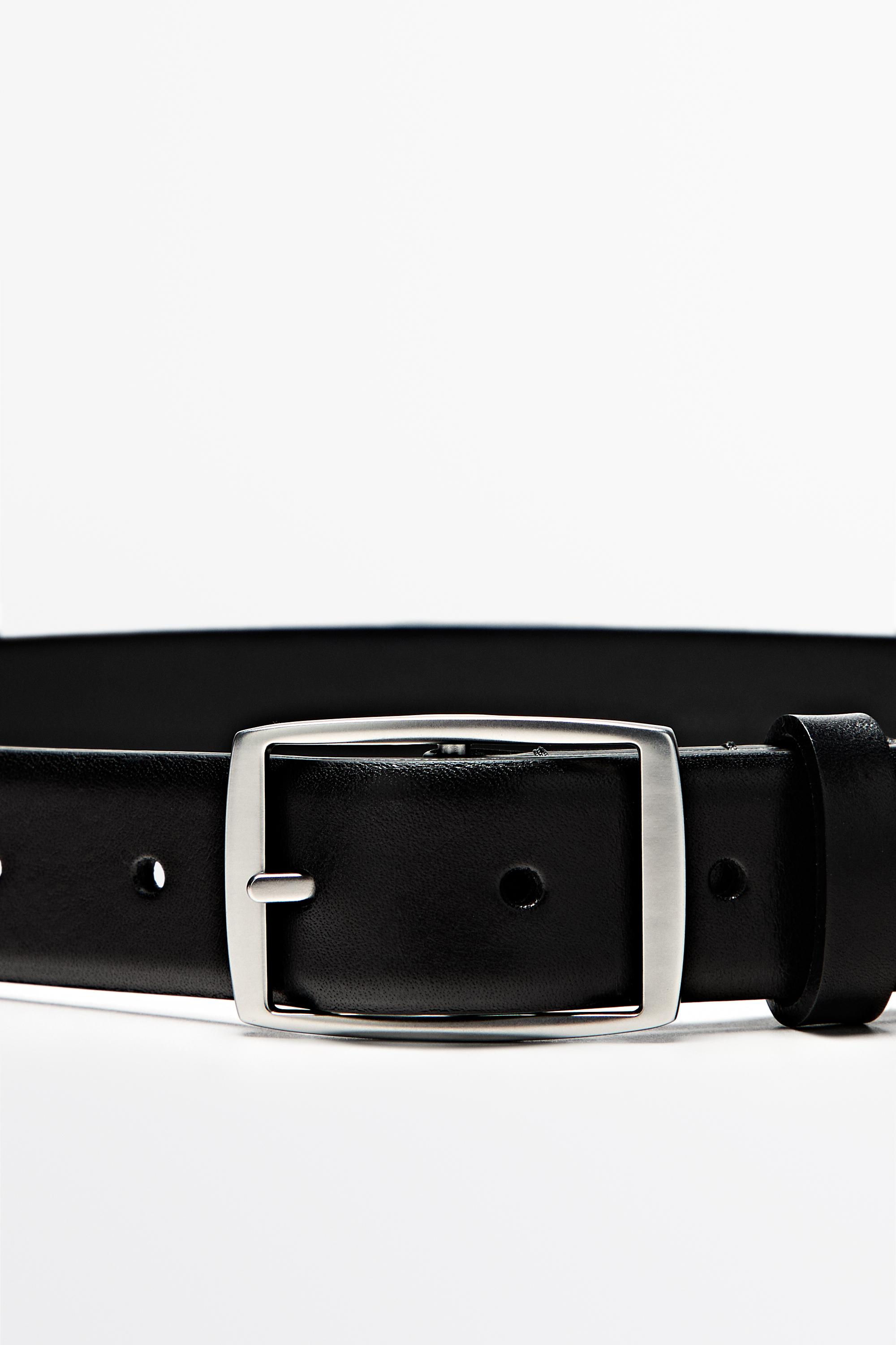 Leather belt with 5 loops - STUDIO