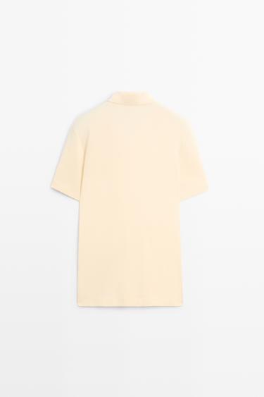 Short sleeve V-neck polo shirt — YELLOW 6