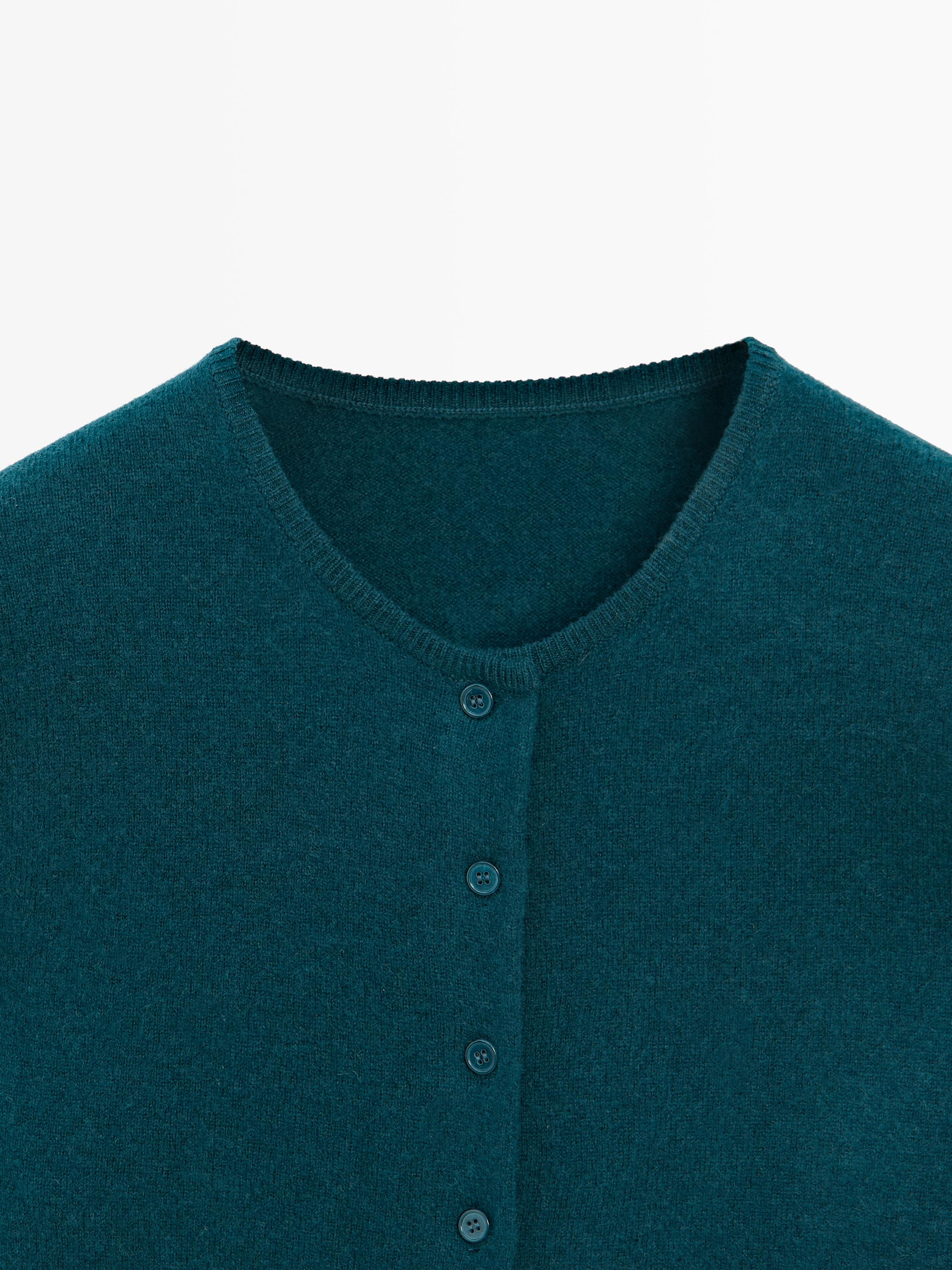 Cardigan in maglia misto lana