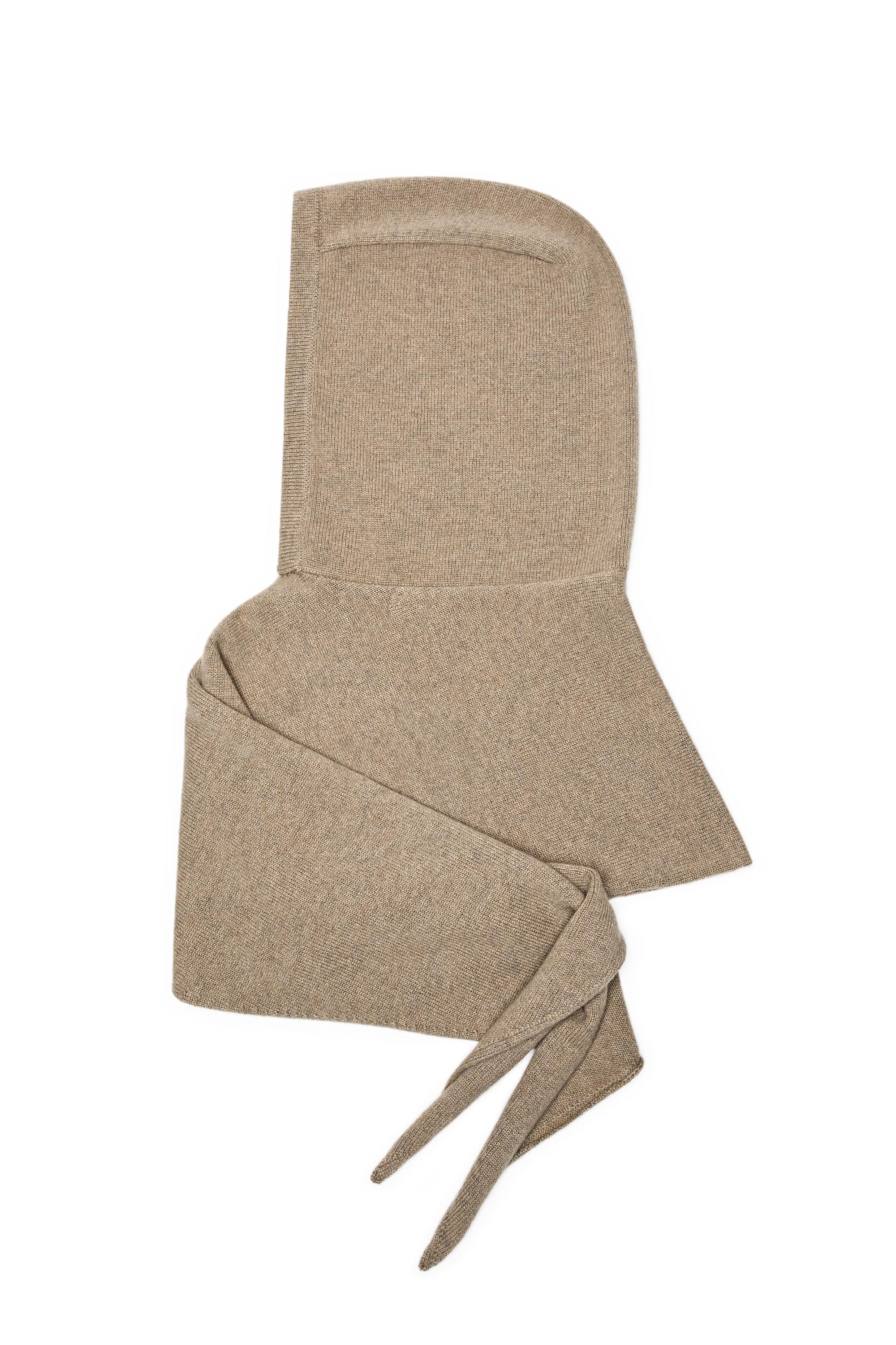 100% cashmere bandana balaclava — CREAM